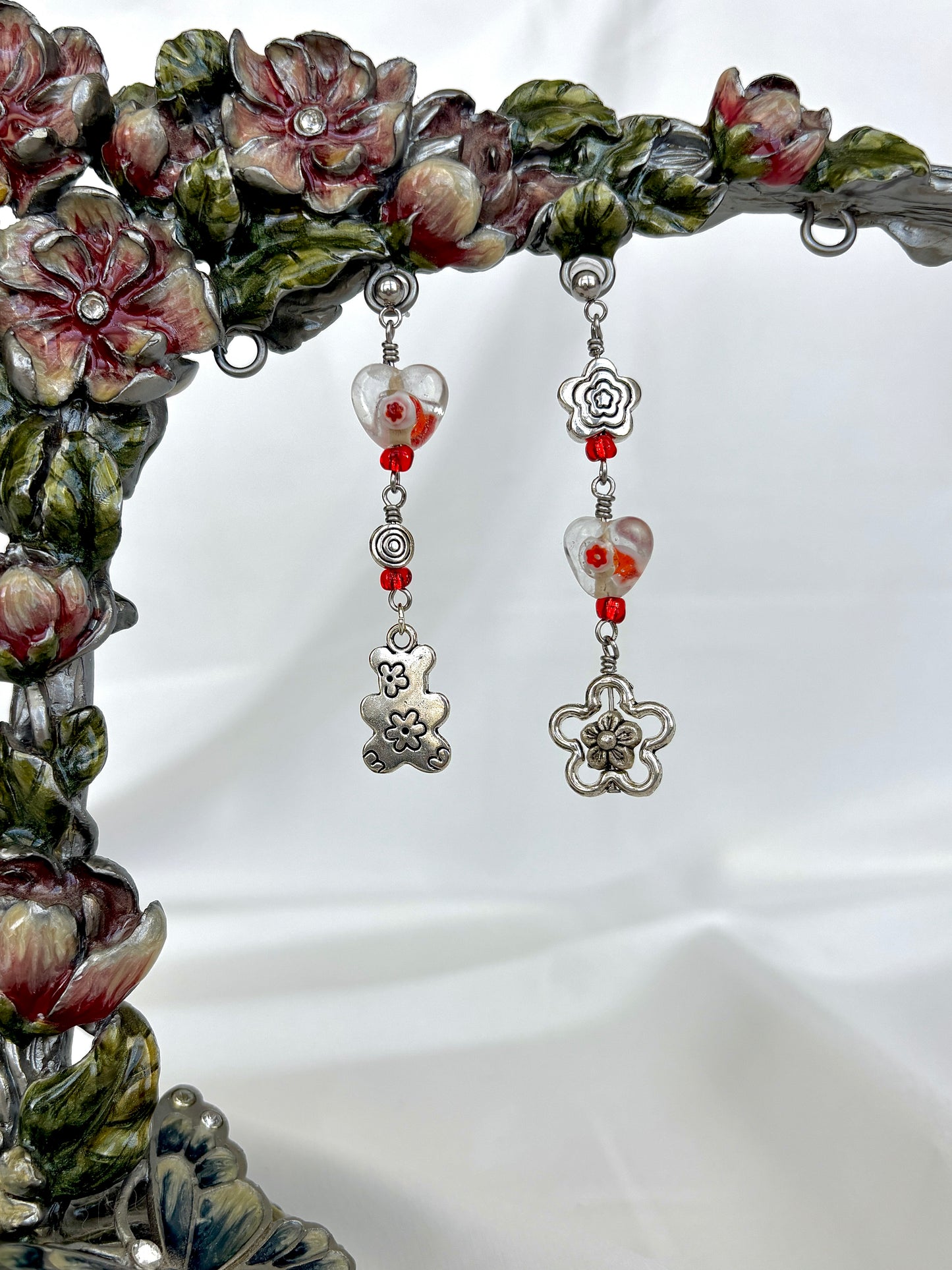 "Cherry Beary Blossom" Earrings