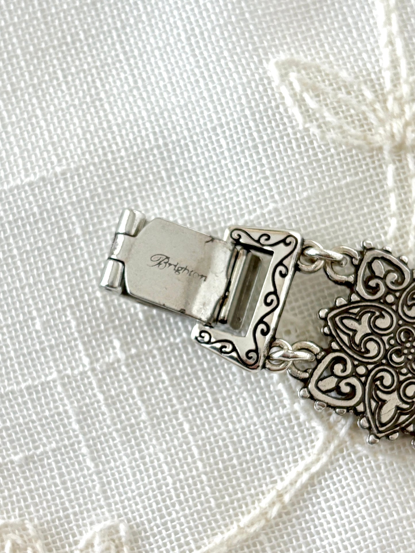 Brighton Black Enamel Star Link Bracelet