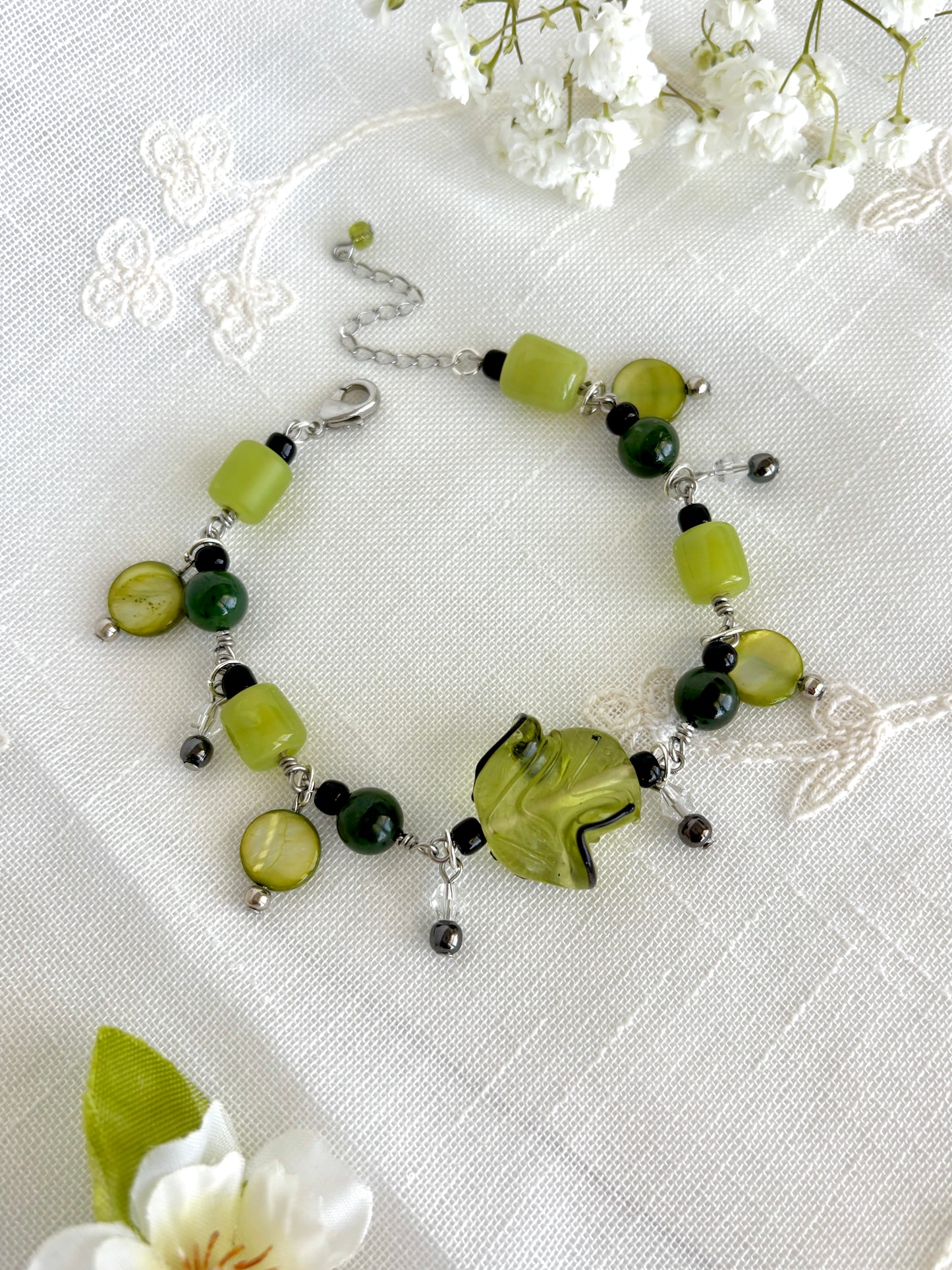 "She Goes" Charm Bracelet