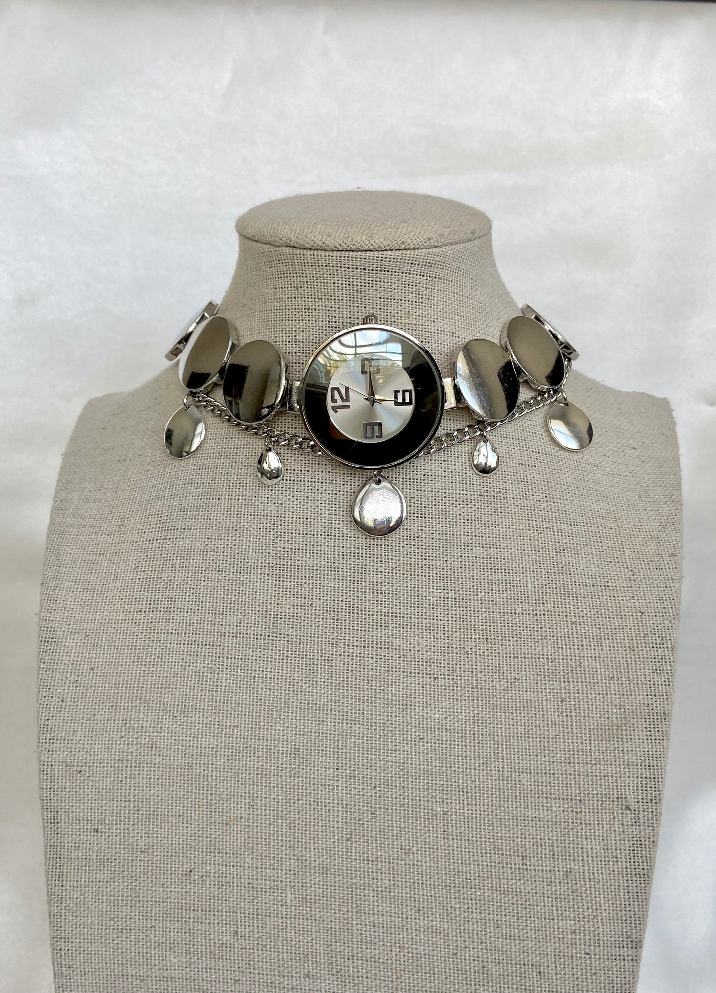 "Chrome Future" Watch Necklace