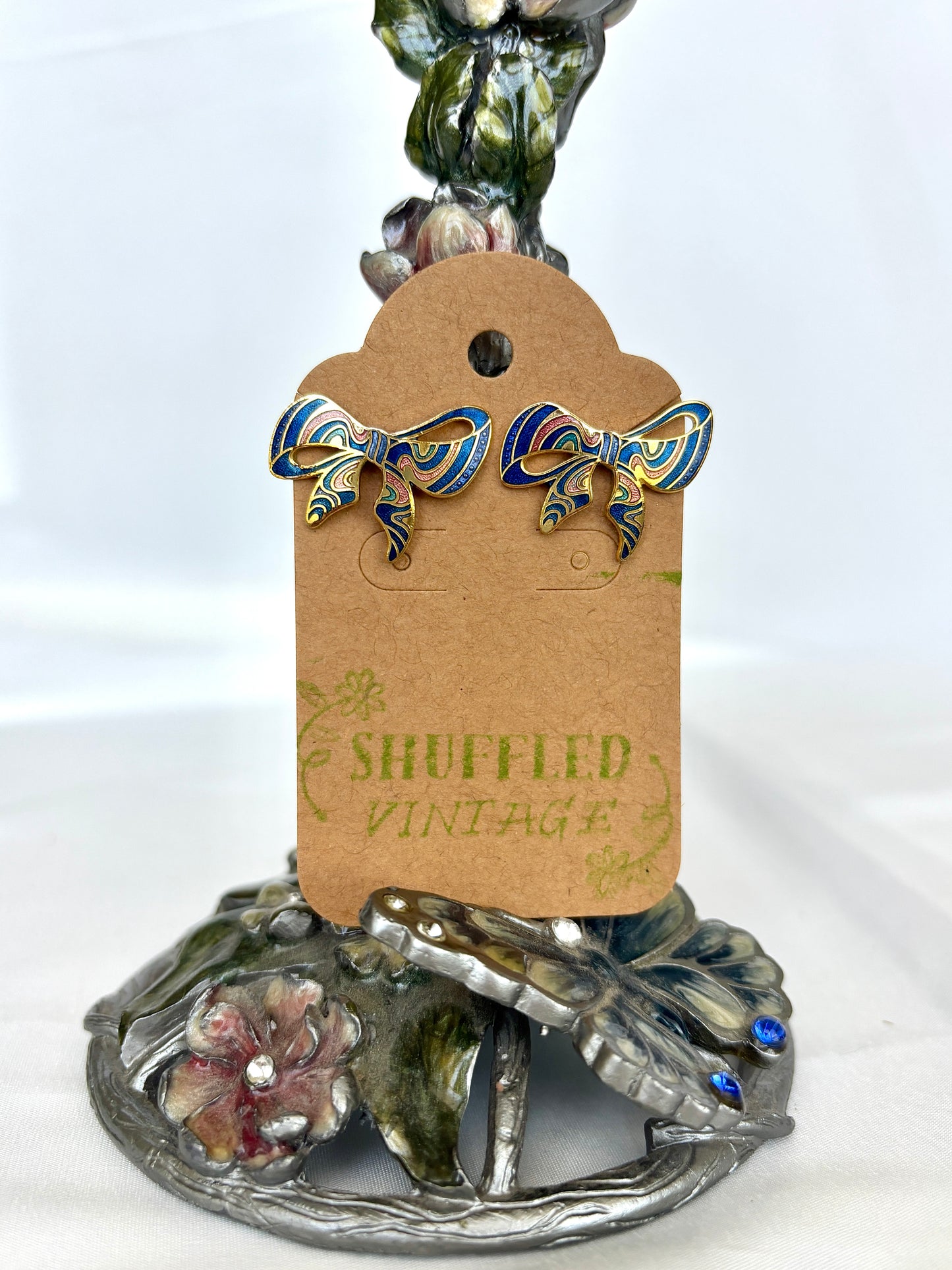 "In Knots" Vintage Bow Earrings