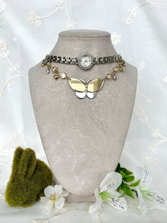 "Split Passage" Watch Necklace