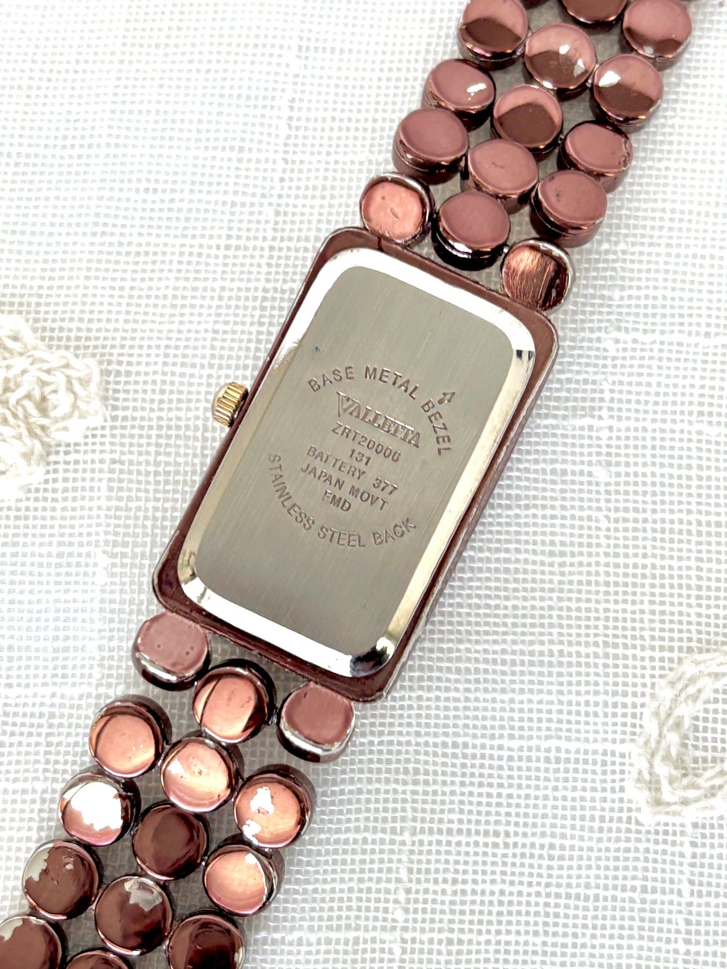 Valleta Two Tone Brown Modular/Circular “Mesh” Band Watch