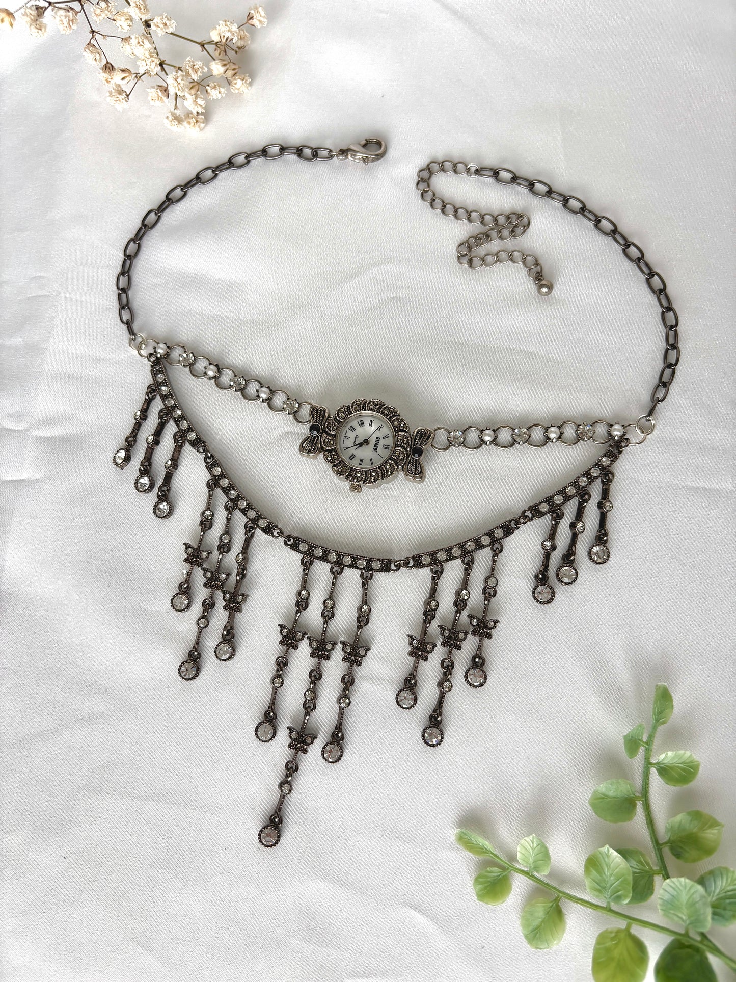 "Flutter Falls" Watch Necklace