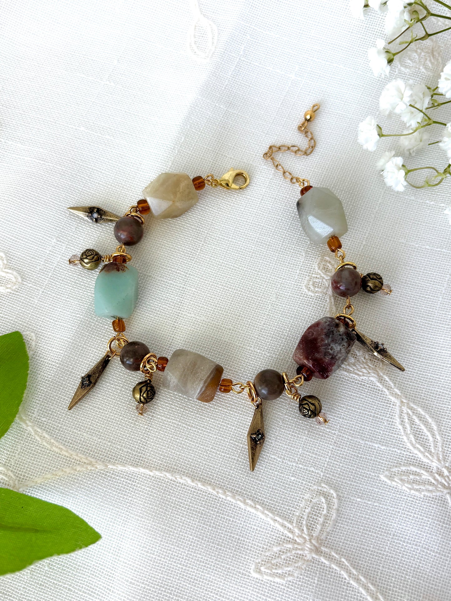 "Watch Your Stone" Charm Bracelet