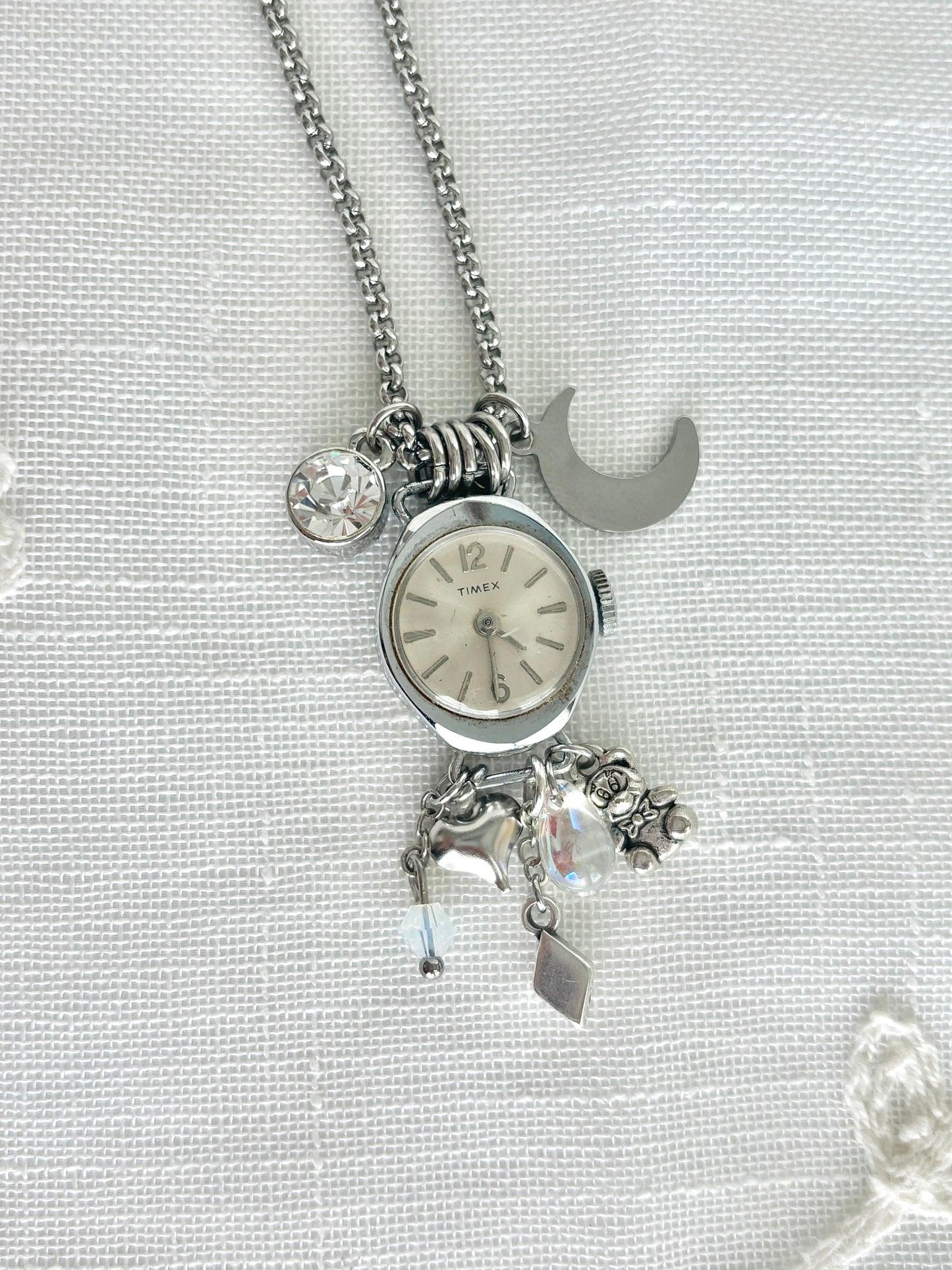 Silver Timex - Watch Charm Necklace
