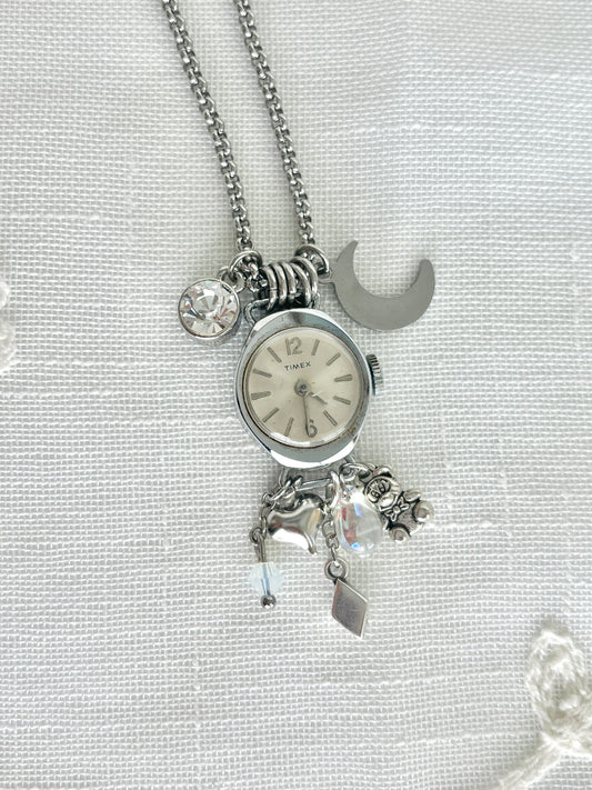 Silver Timex - Watch Charm Necklace