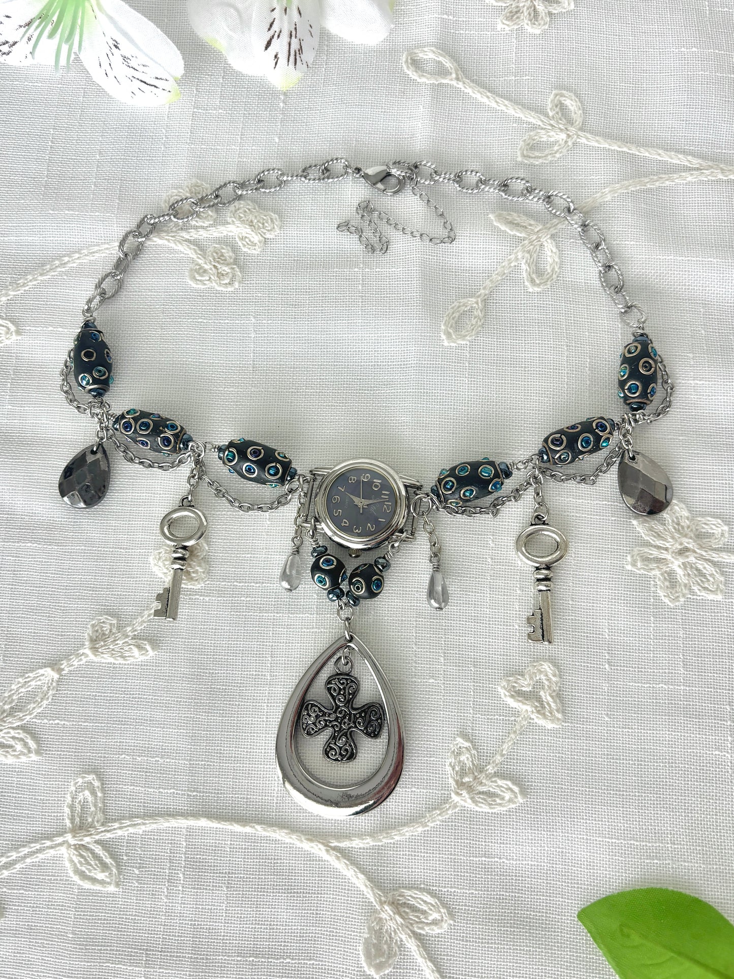 “Smoke & Mirrors” Watch Necklace
