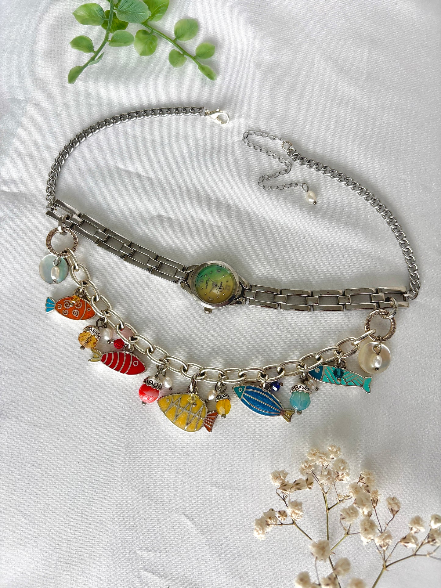 "Gone Fishin'" Watch Necklace