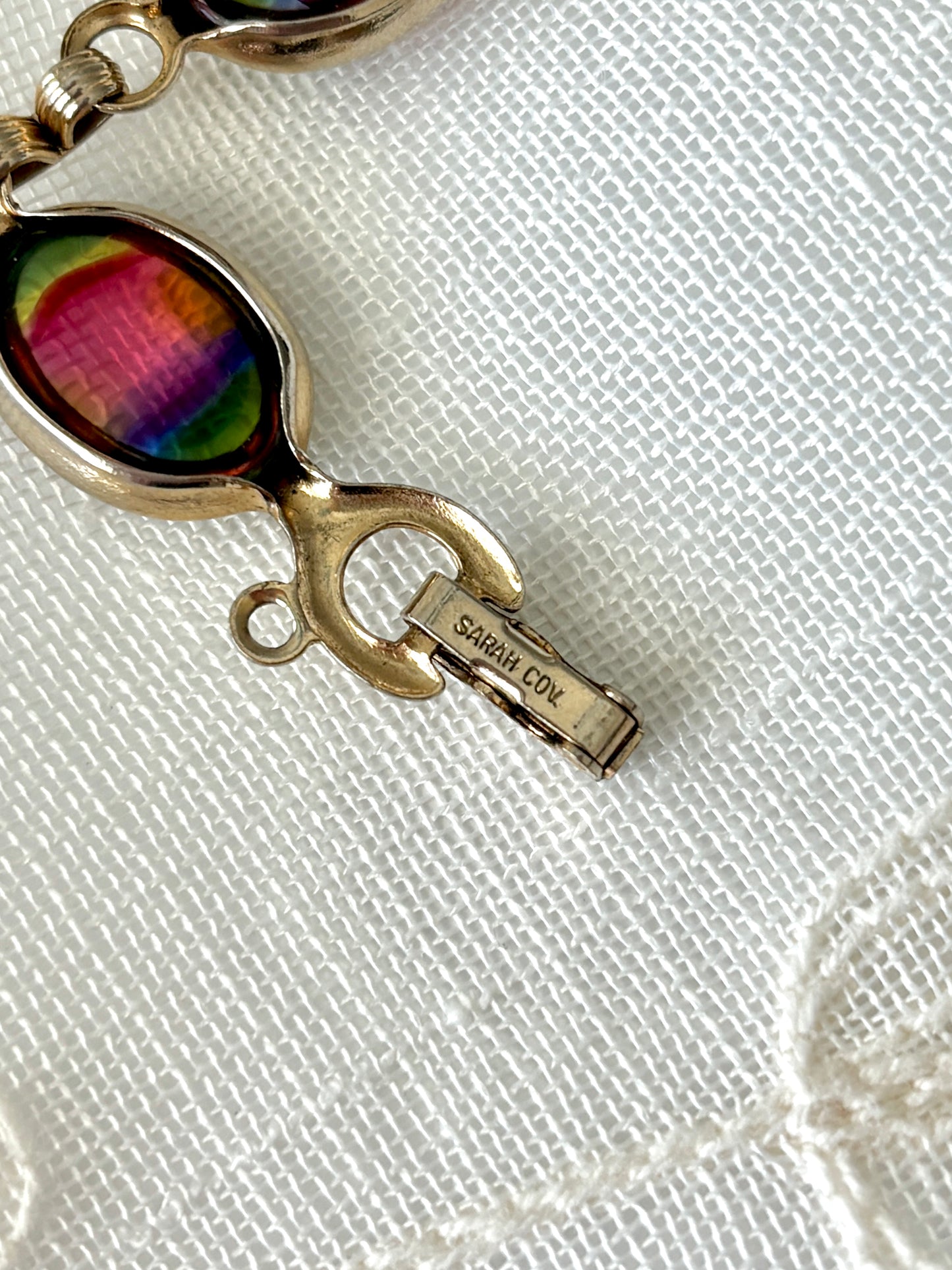 Sarah Coventry Rainbow Glass Bracelet