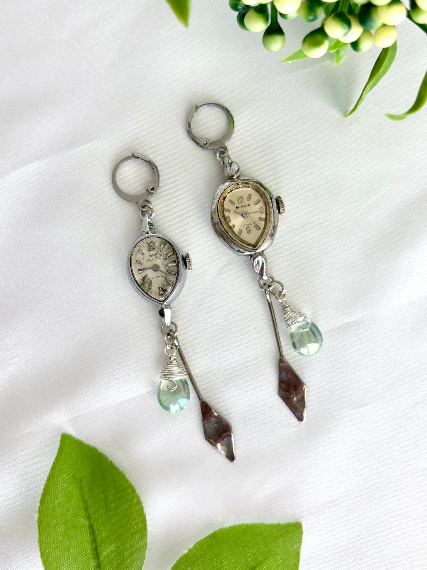 "No Time To Cry" Watch Earrings