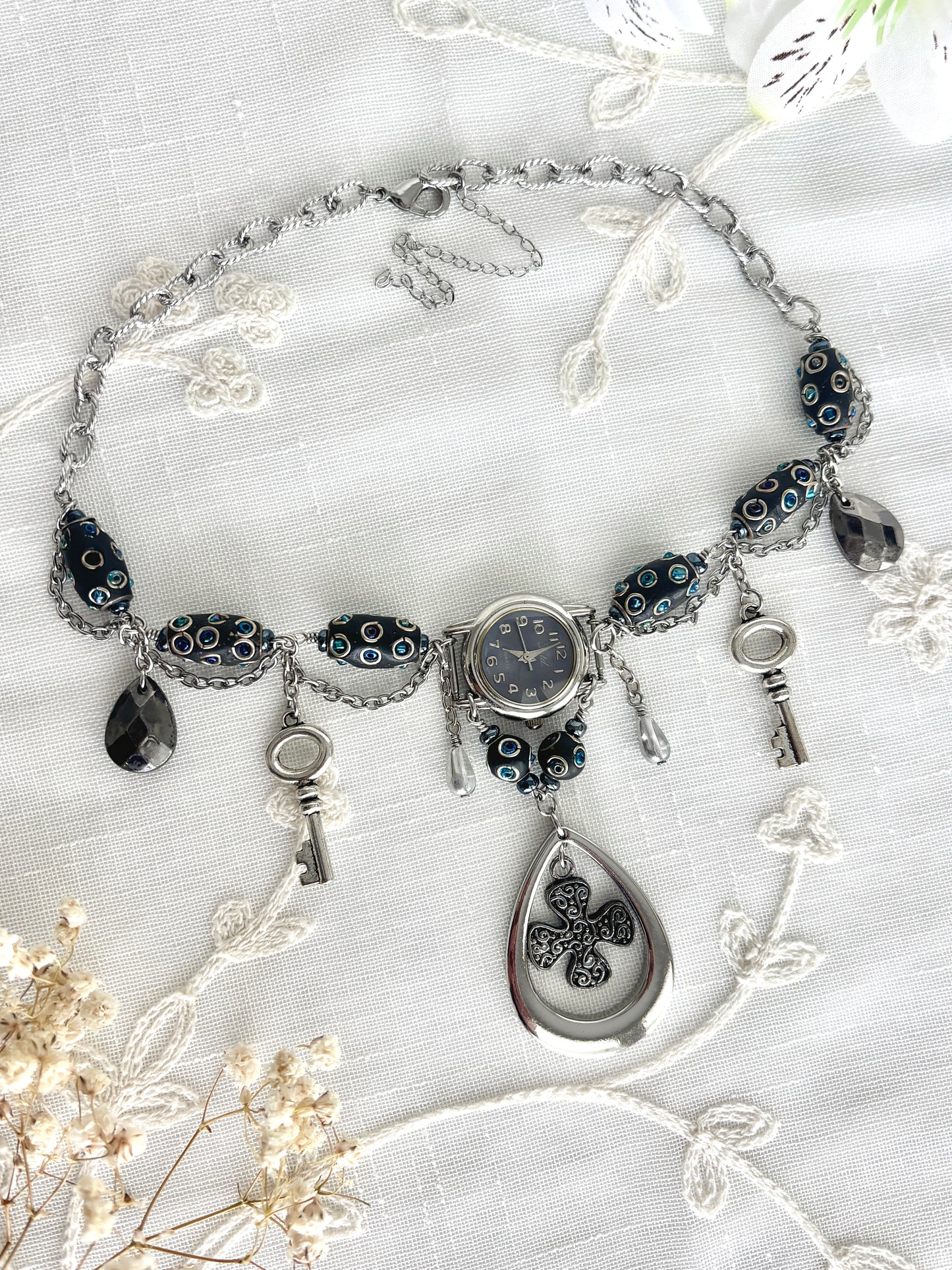 “Smoke & Mirrors” Watch Necklace