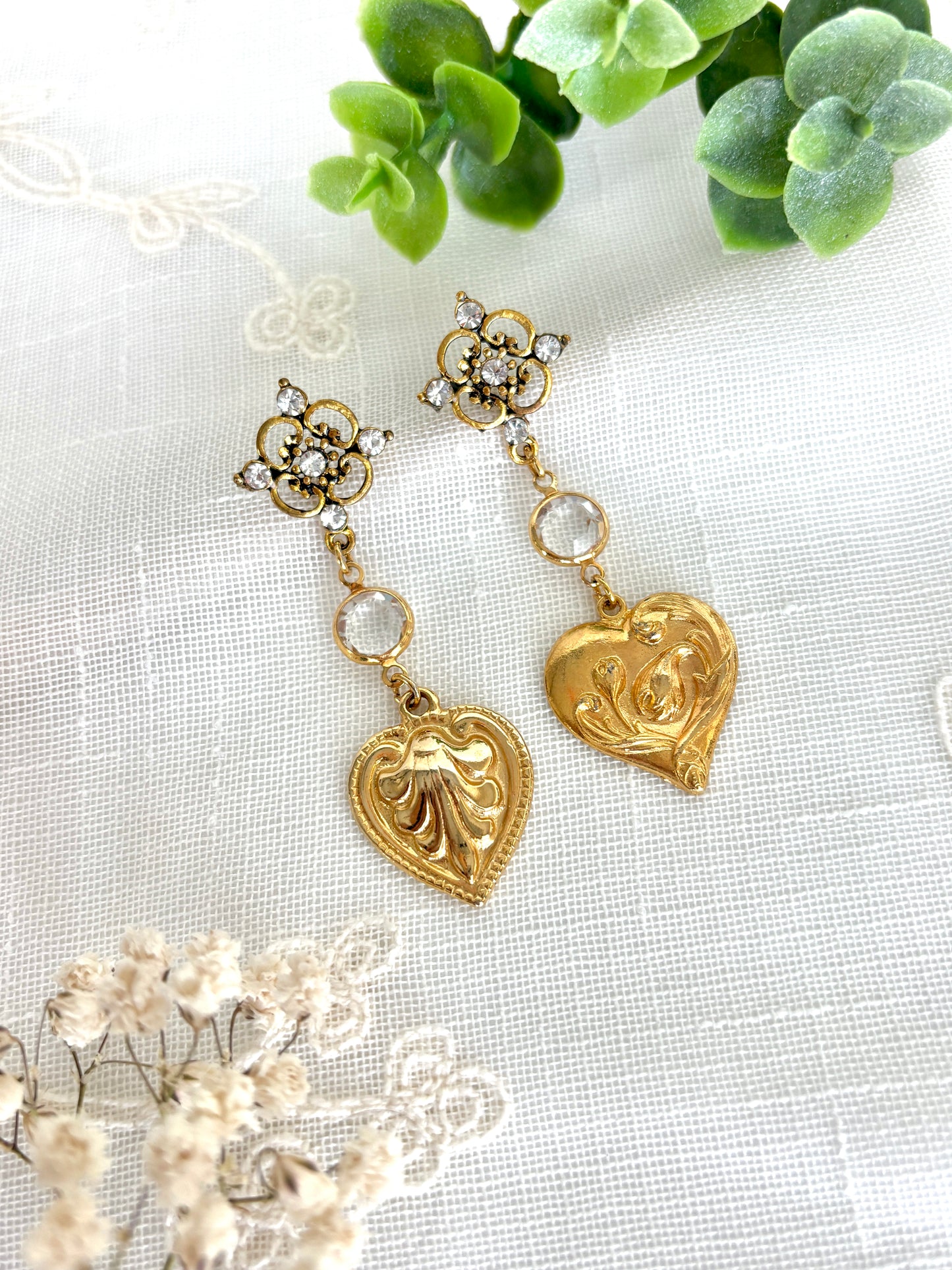"Hearts of Gold" Earrings