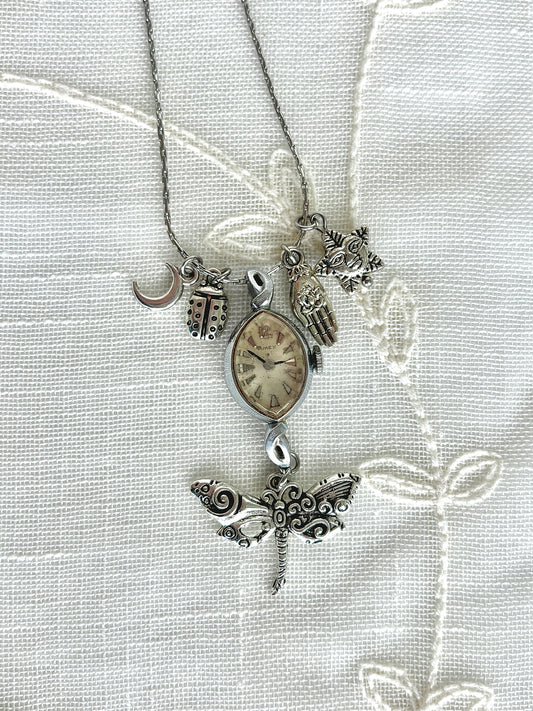 Silver Timex - Watch Charm Necklace