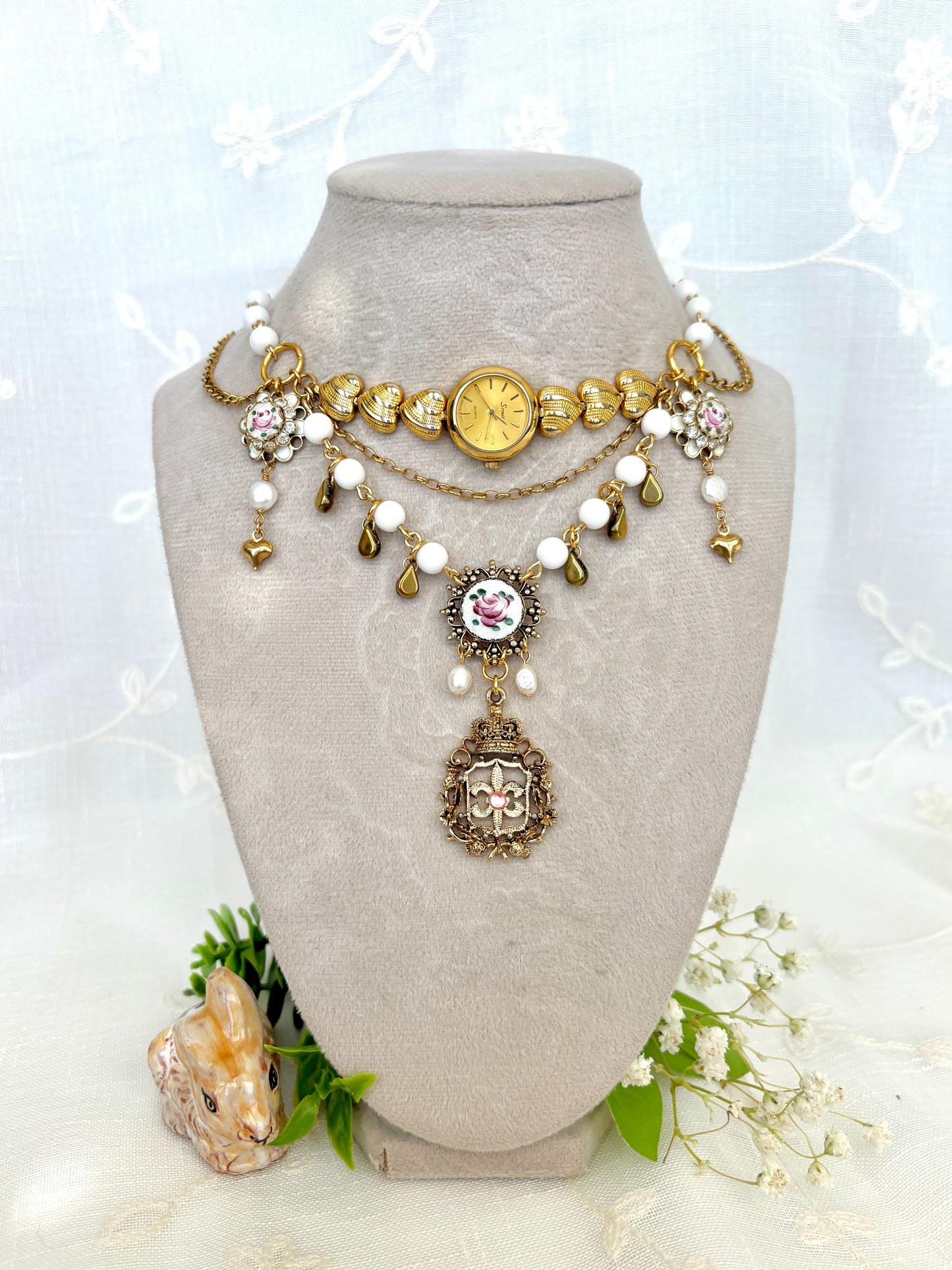 “Rose Above It” Watch Necklace