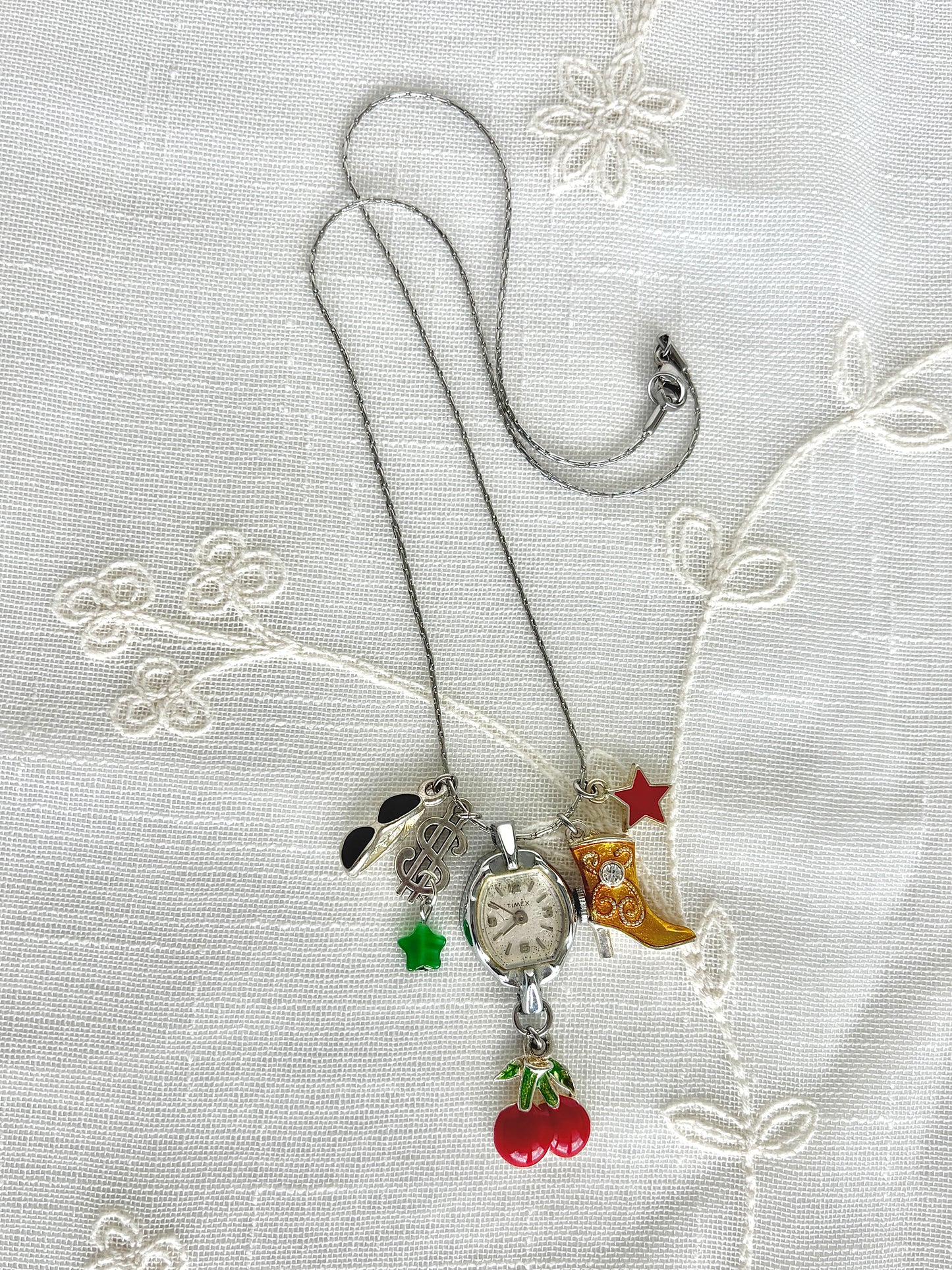 Silver Timex - Watch Charm Necklace