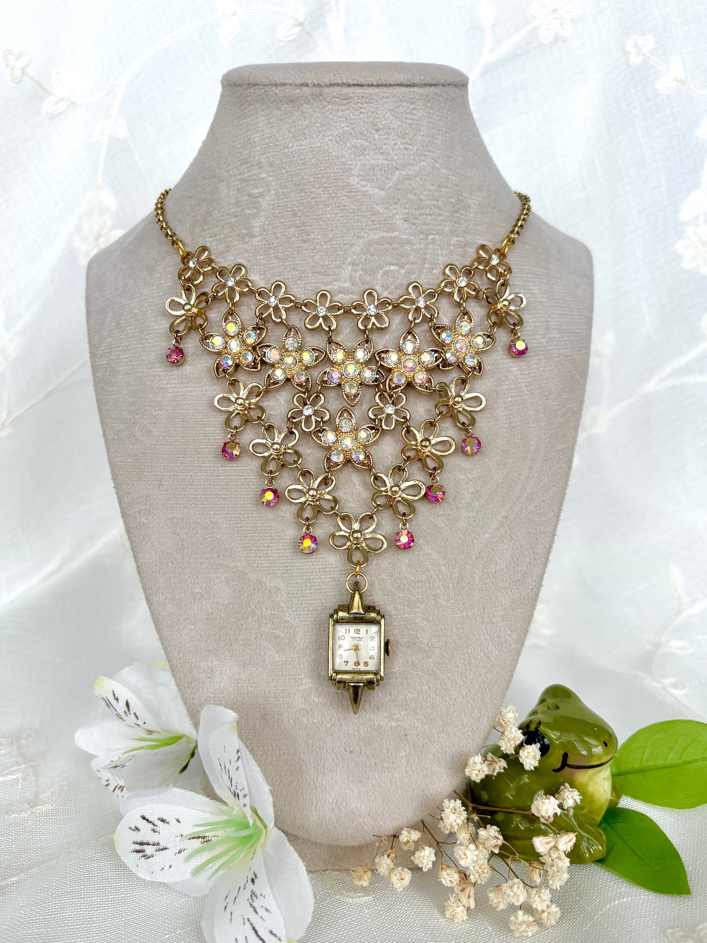 "You'll Be Bouquet" Watch Necklace