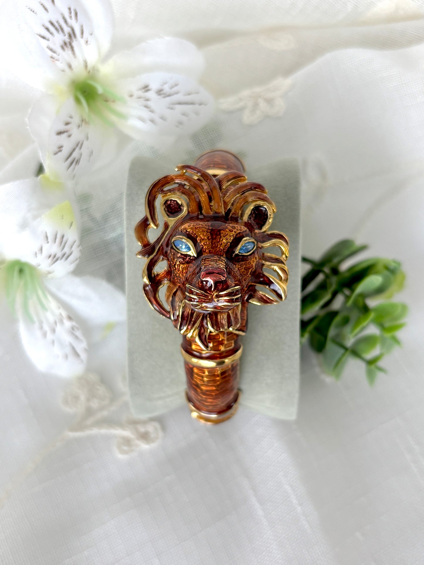 KJL Lions Head Clamper Bracelet Cuff by Kenneth Jay Lane