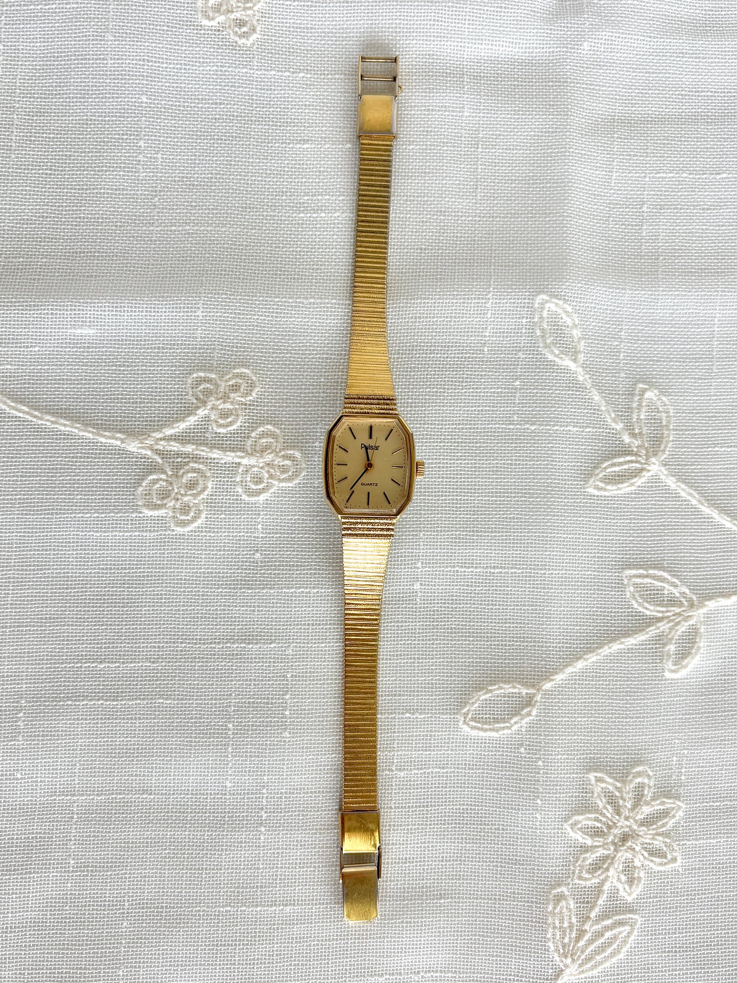 Pulsar Square Goldtone Classy Watch