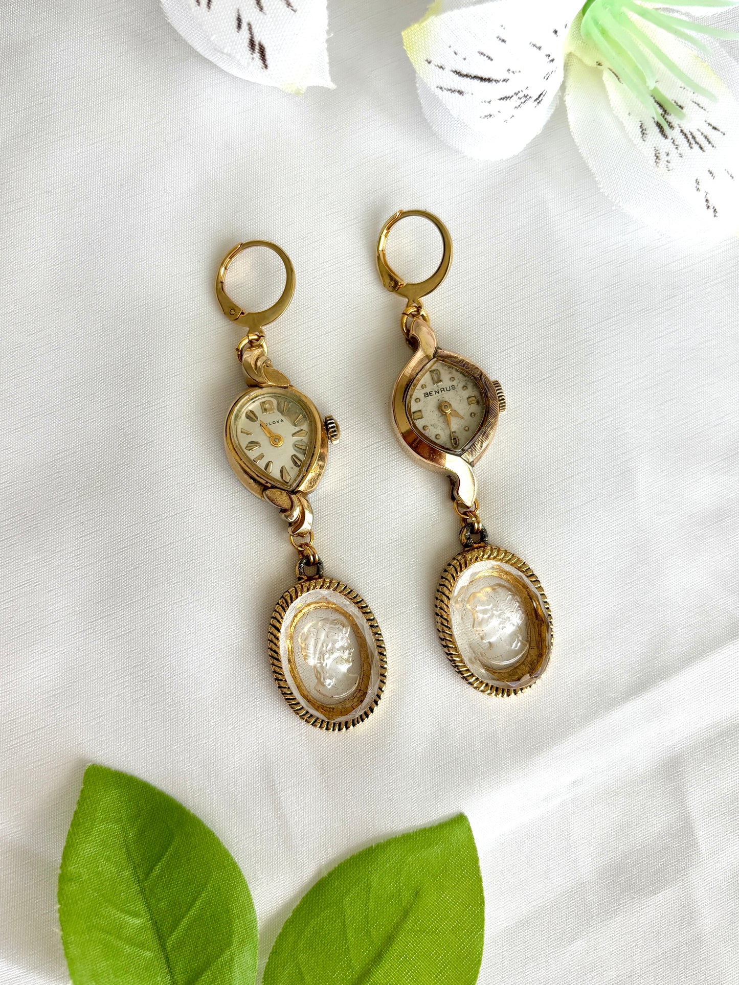 "Look Both Ways" Watch Earrings