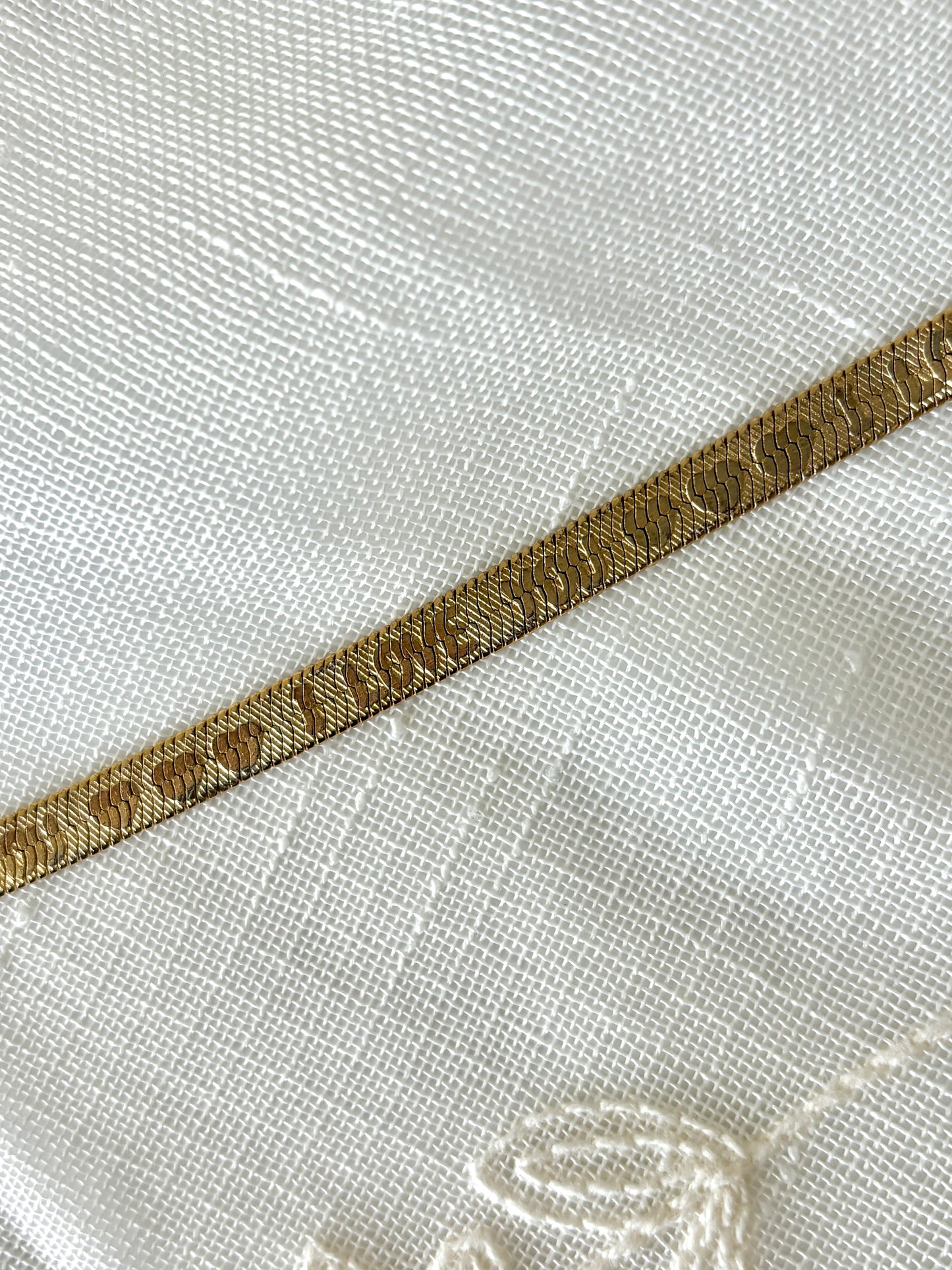 Embossed “I Love You” Gold Bracelet