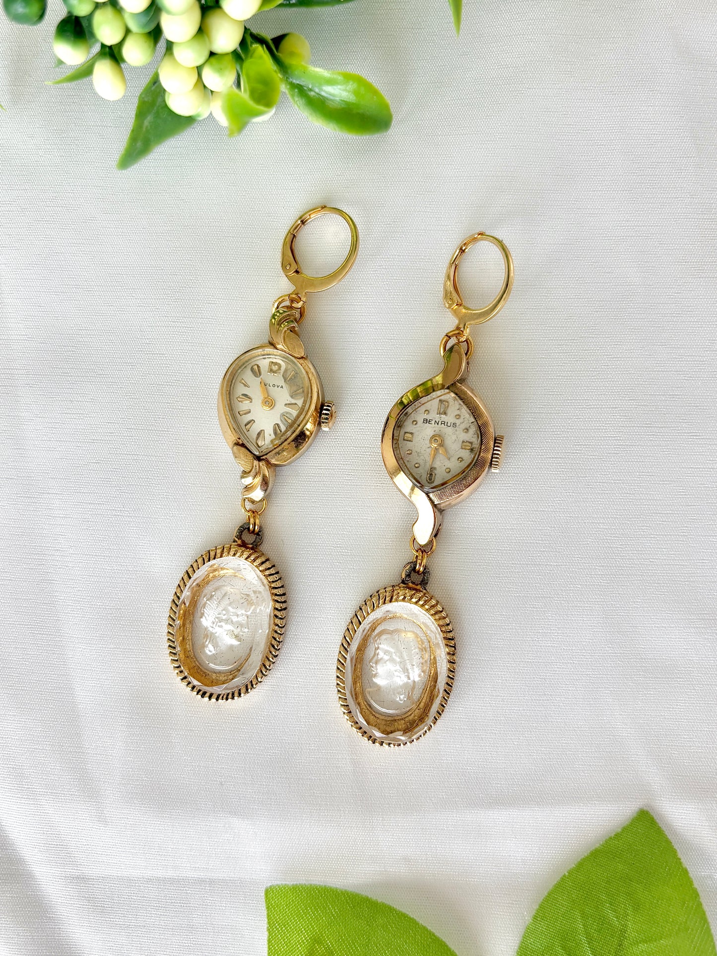 "Look Both Ways" Watch Earrings