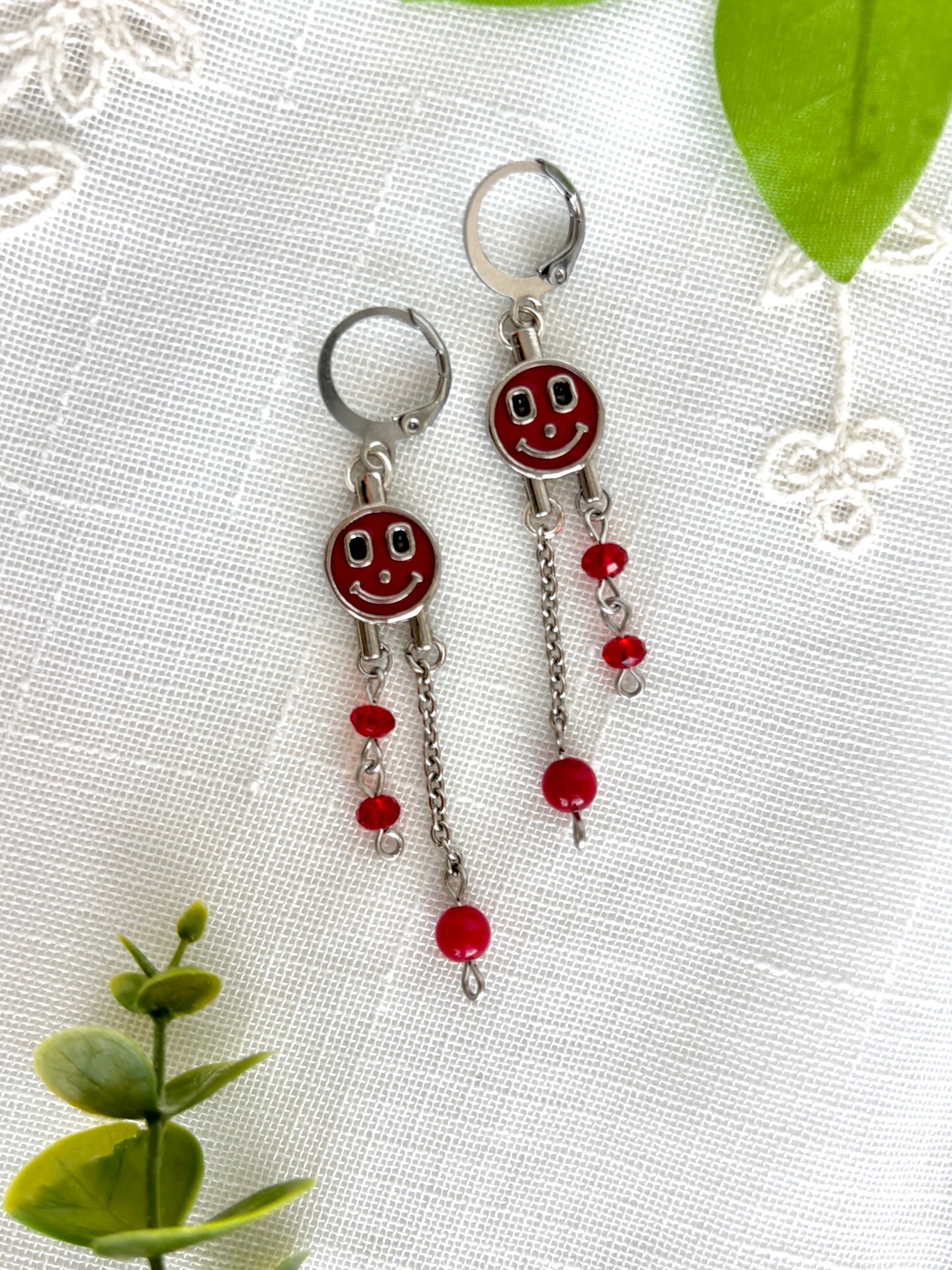 "Scarlet Smiles" Earrings