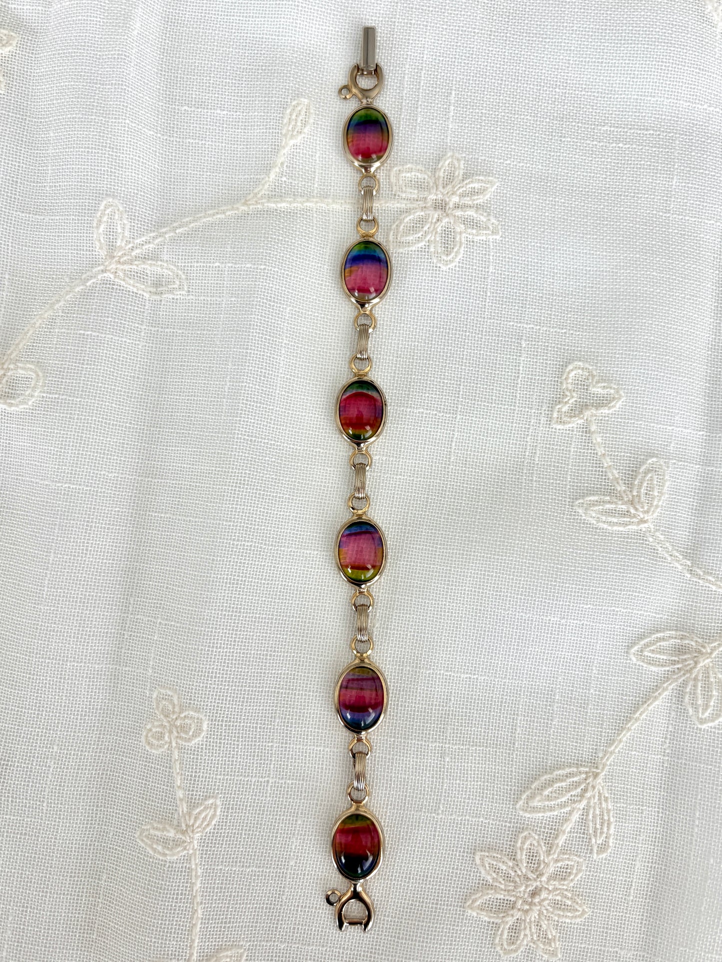 Sarah Coventry Rainbow Glass Bracelet