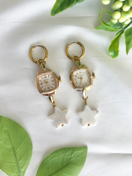 "Shello Star" Watch Earrings