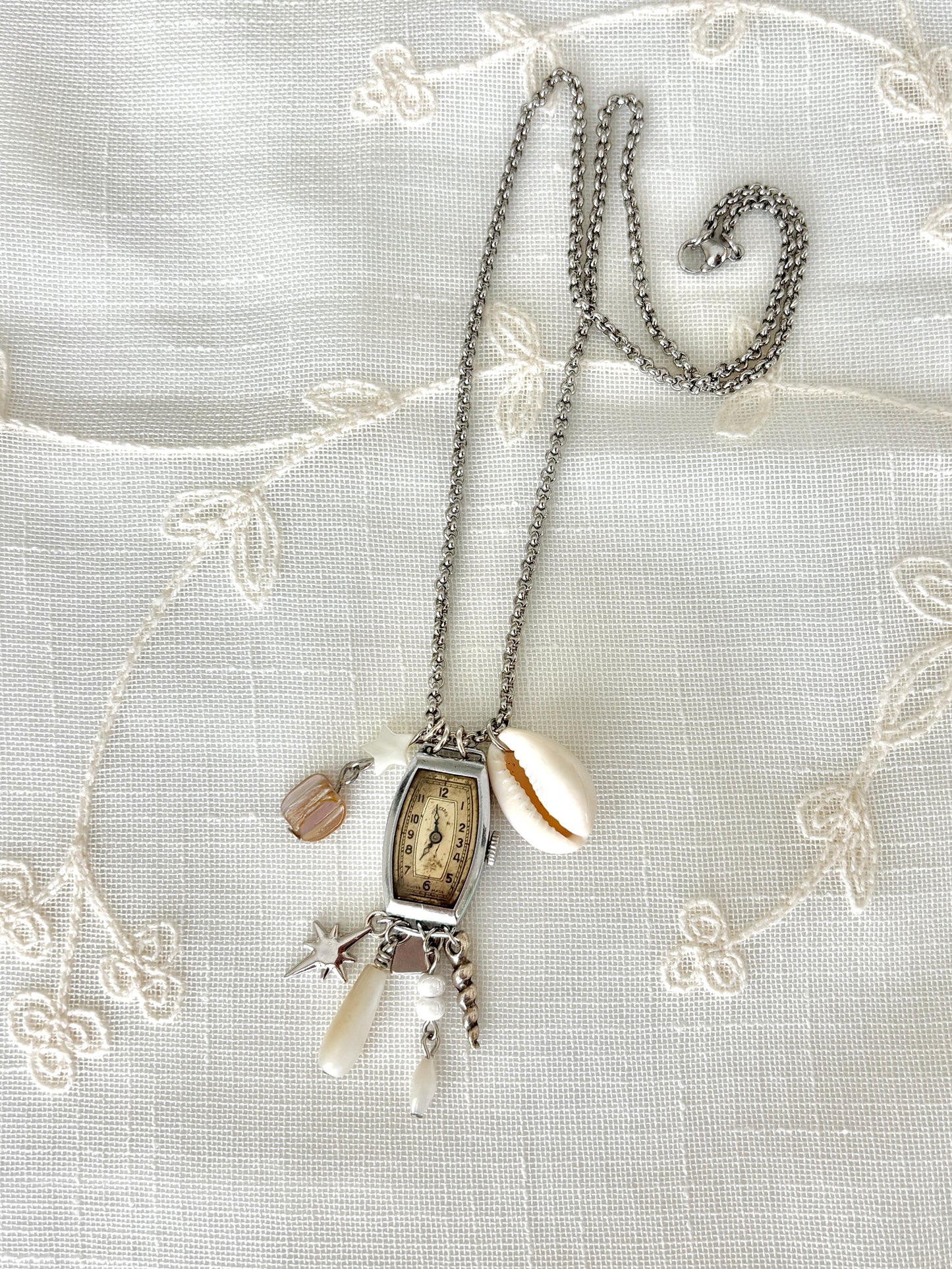 Silver Mercedes - Watch Charm Necklace