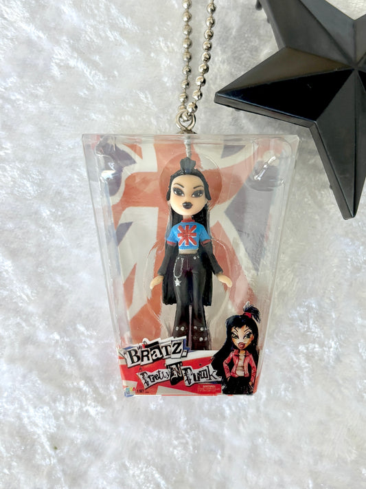 Bratz “Pretty In Punk” Charmed Keychain - Jade w/ Black Star Brush