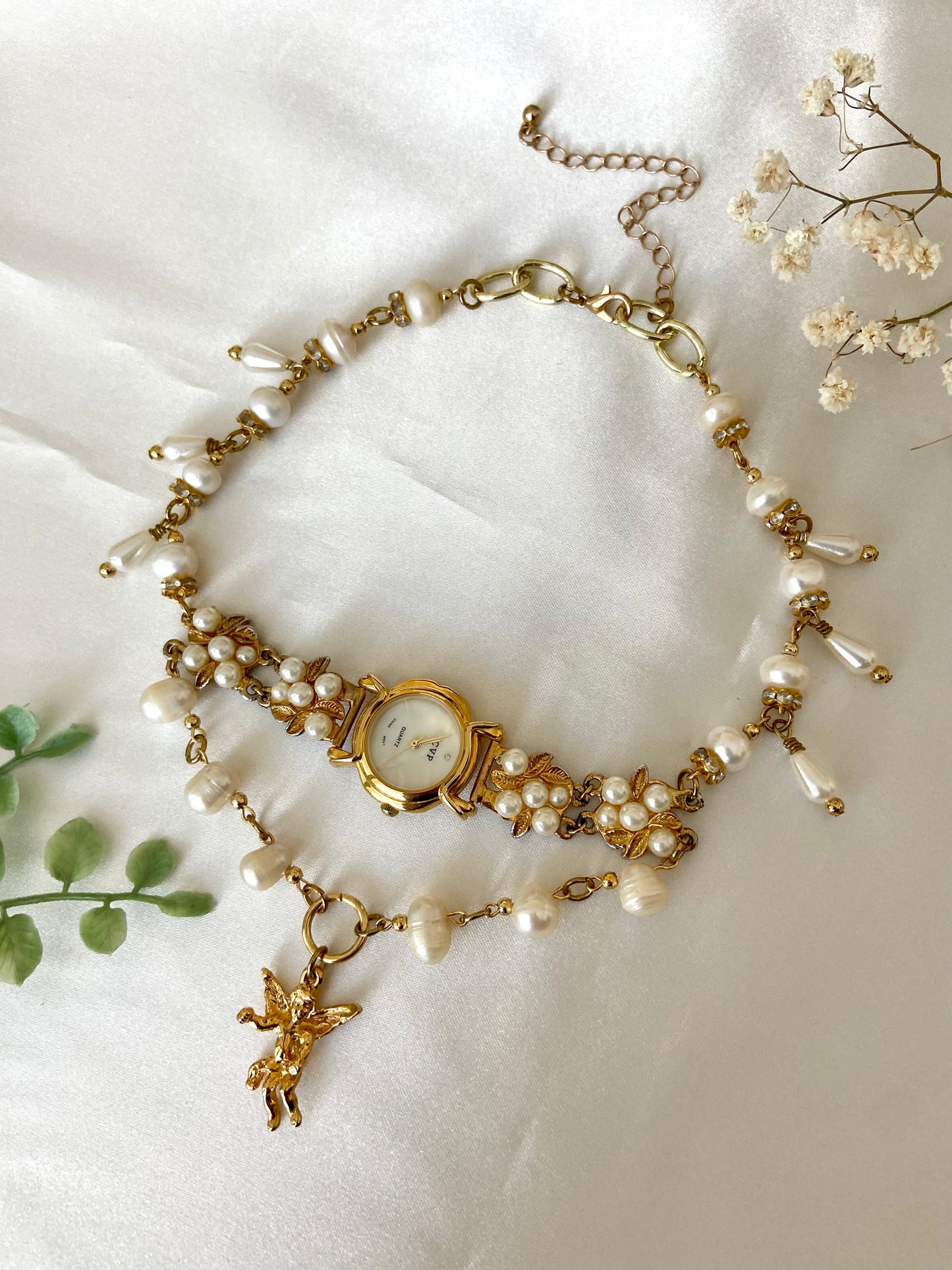 "Pearly Gates" Watch Necklace