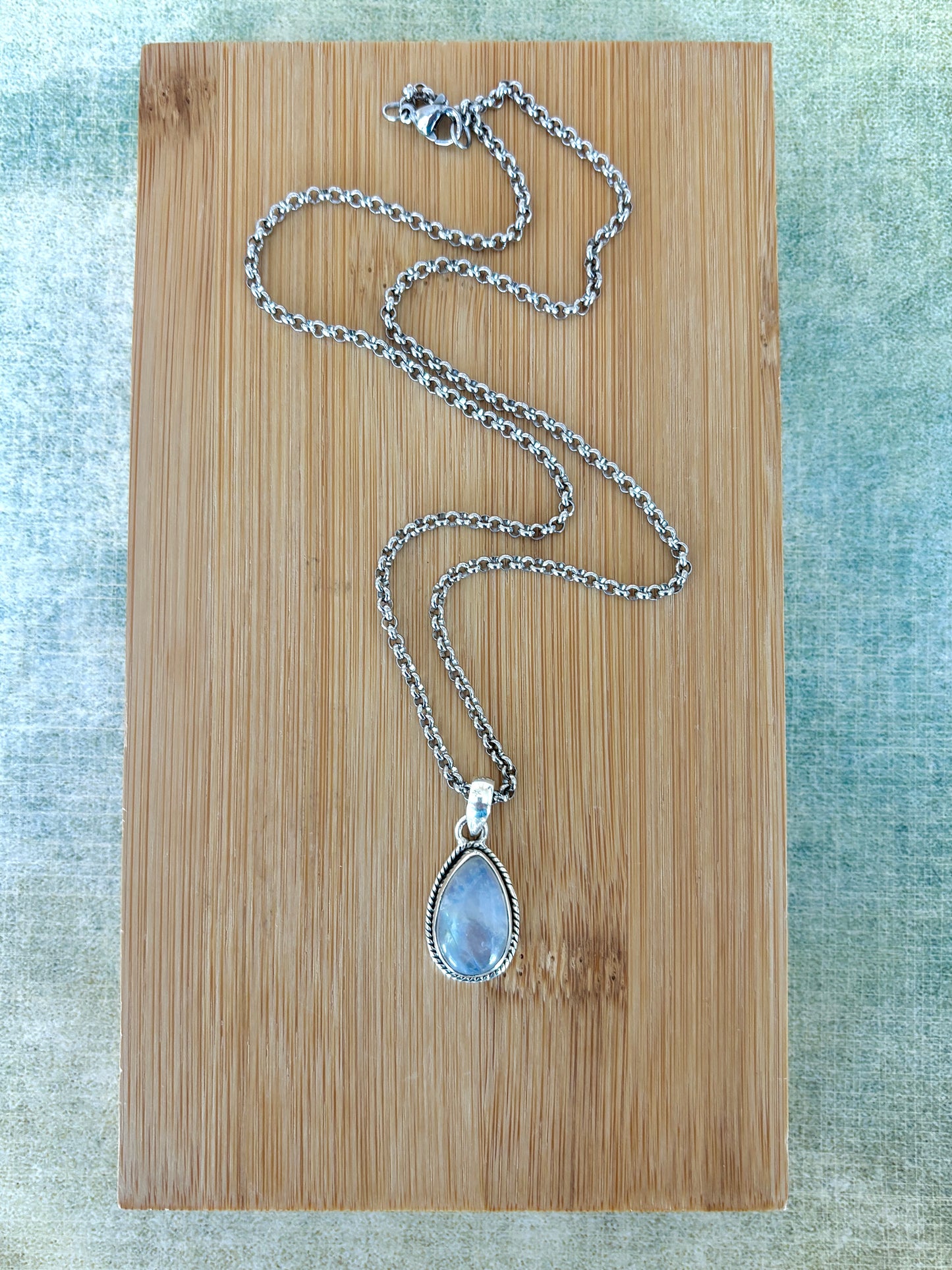 Teardrop Moonstone • Sterling .925 Pendant