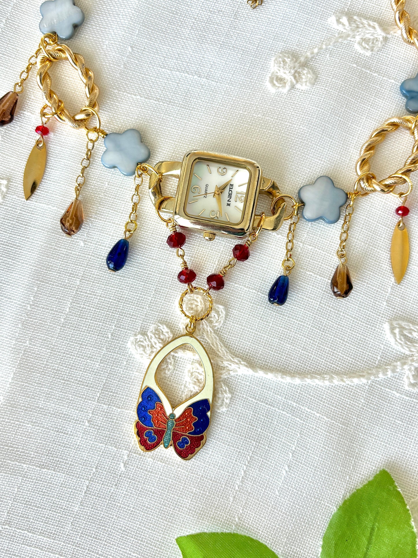 “From The Flowers” Watch Necklace