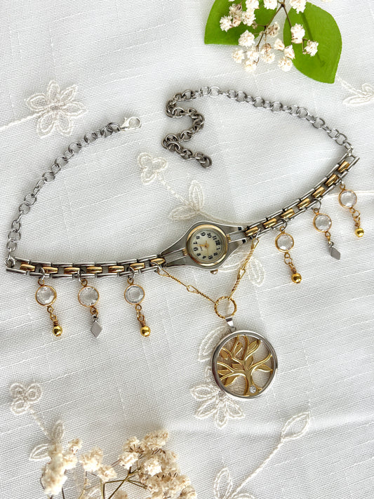 "Way To Grow" Watch Necklace