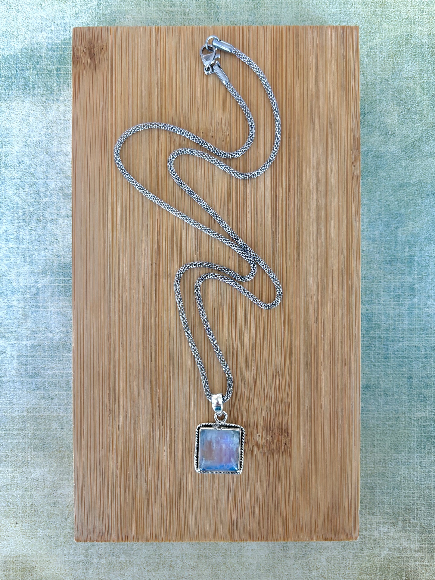 Square Moonstone • Sterling .925 Pendant