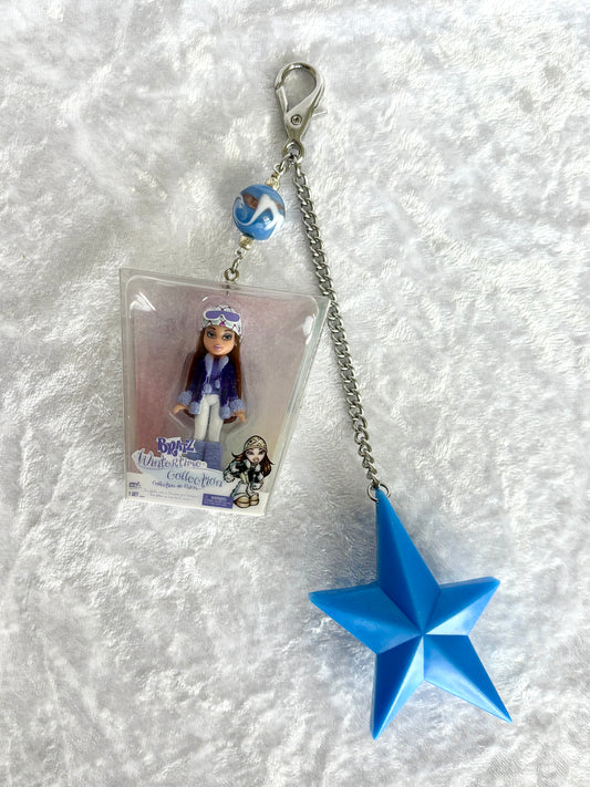 Bratz "Wintertime Collection" Brush Keychain - Dana w/ Blue Star Brush