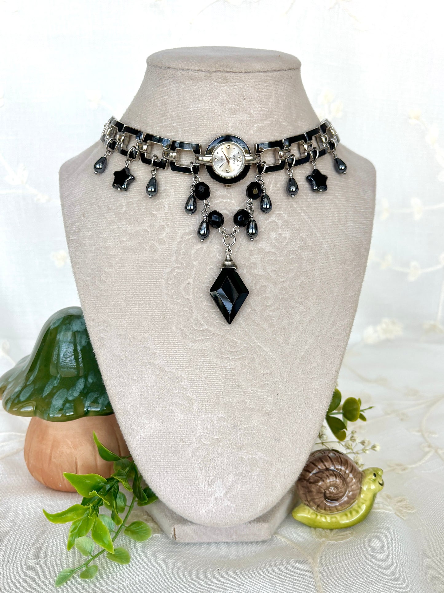 "Darkened Dusk" Watch Necklace