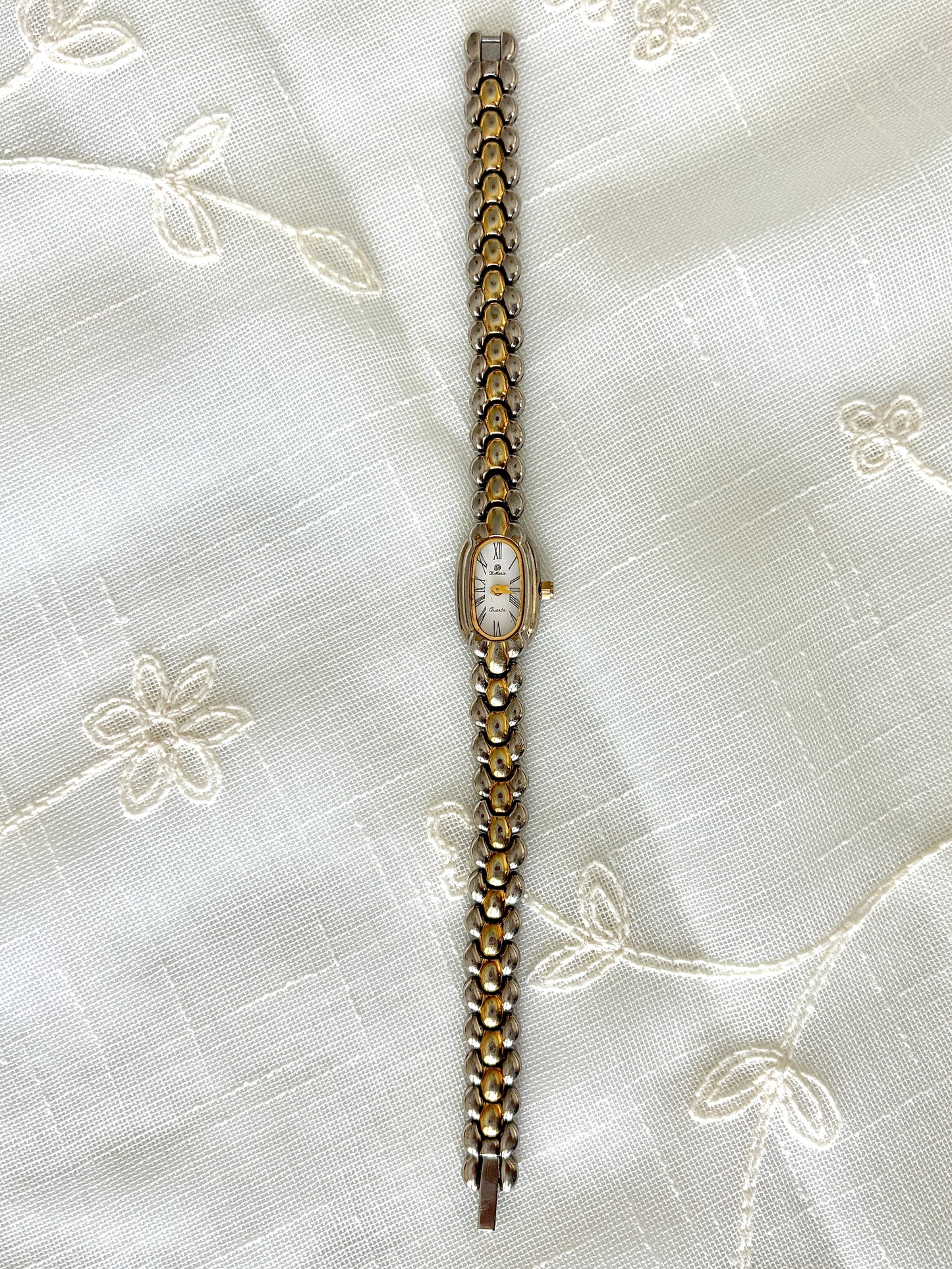 D'Mario Micron 23kt Gold Plated Dual Tone Watch