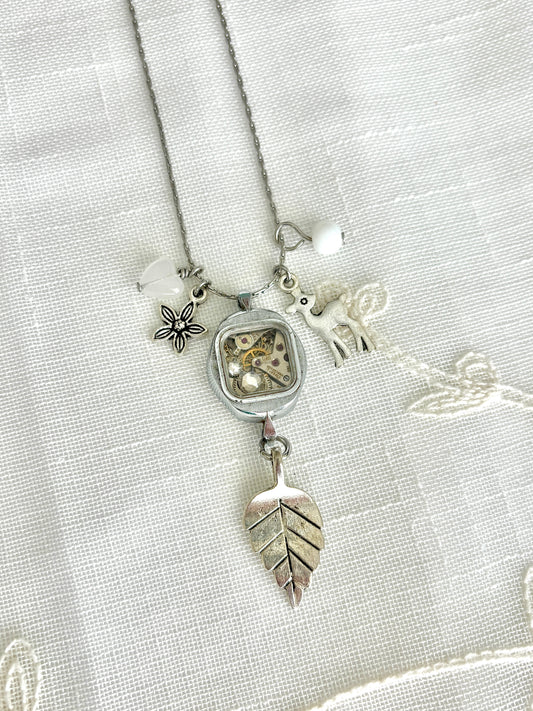 Silver Wittnauer - Watch Charm Necklace
