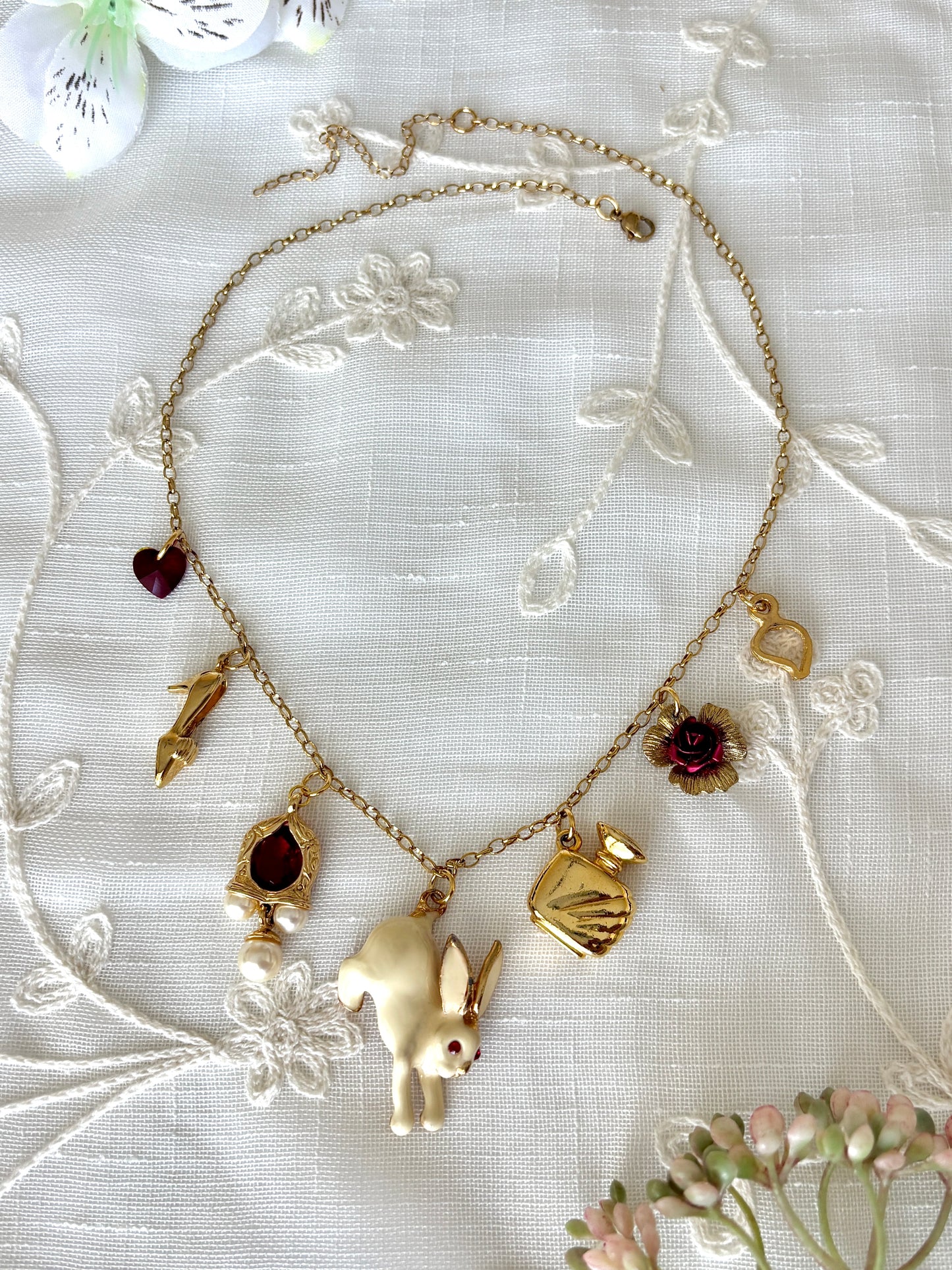 “Rabbit Hole (Left Shoe)” Charm Necklace