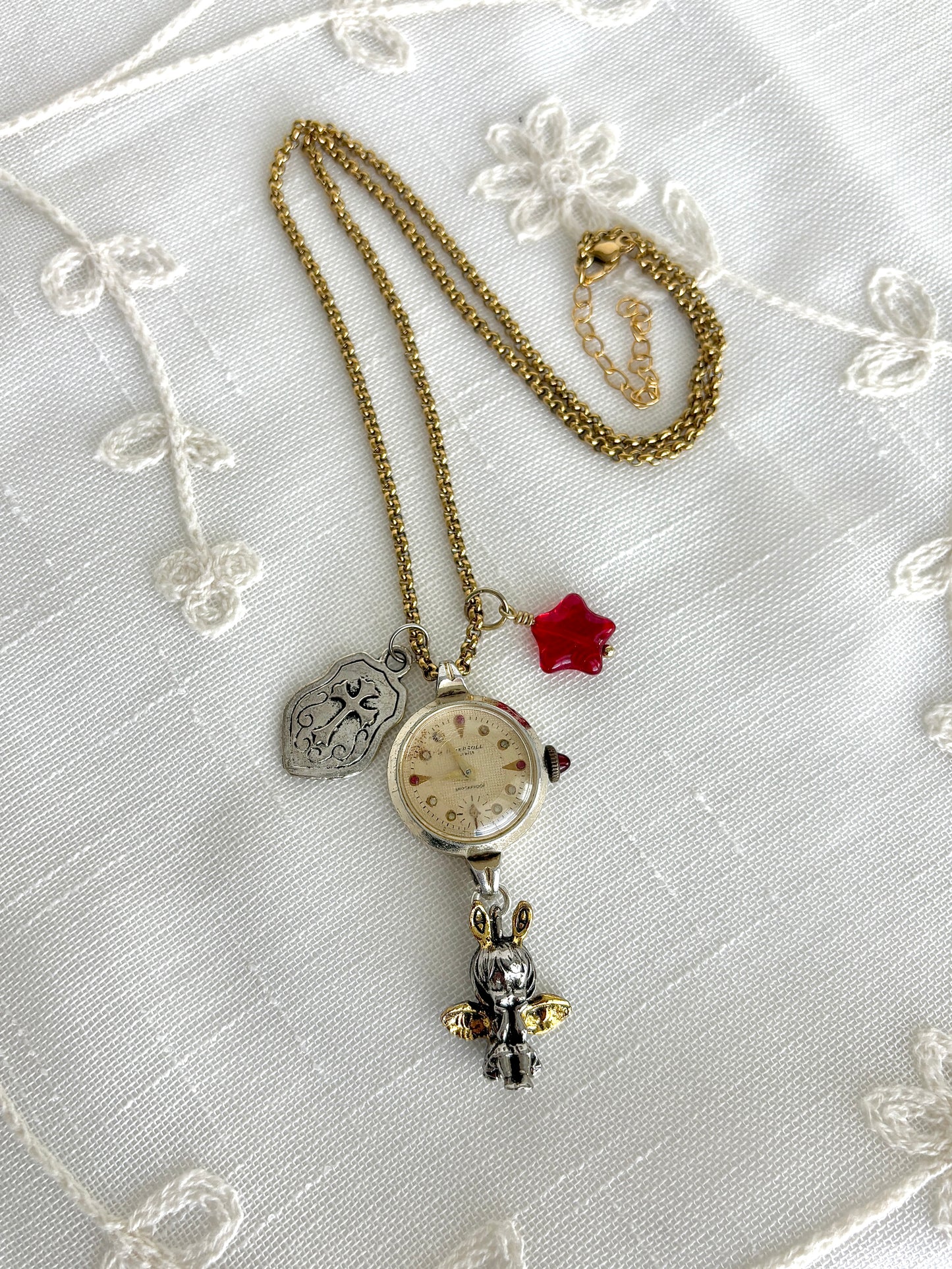 Gold Ingersoll - Watch Charm Necklace