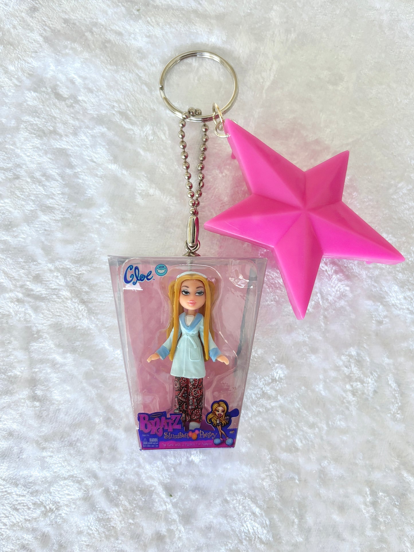 Bratz "Slumber Party" Charmed Keychain - Cloe w/ Pink Star Brush