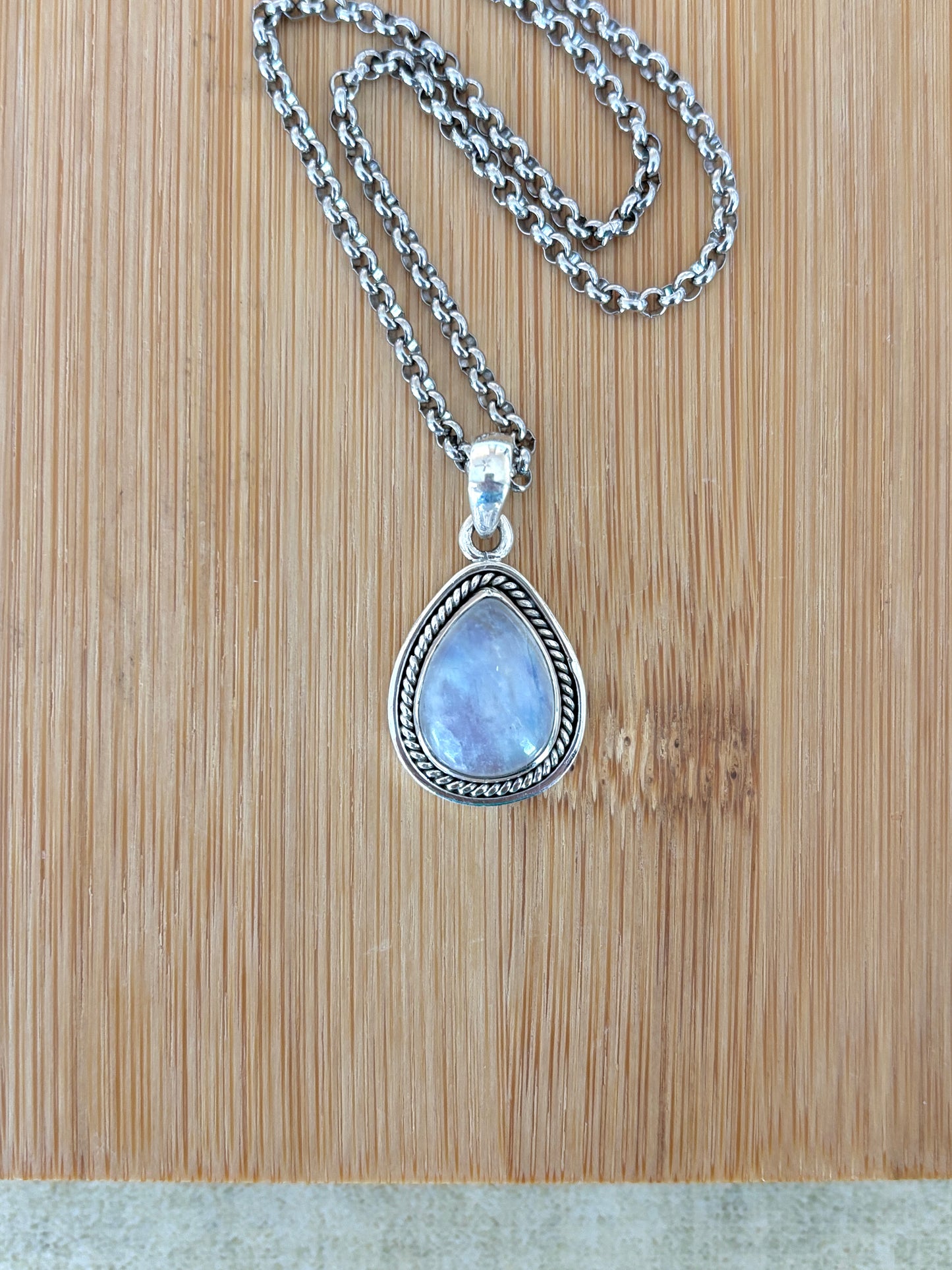 Teardrop Moonstone • Sterling .925 Pendant