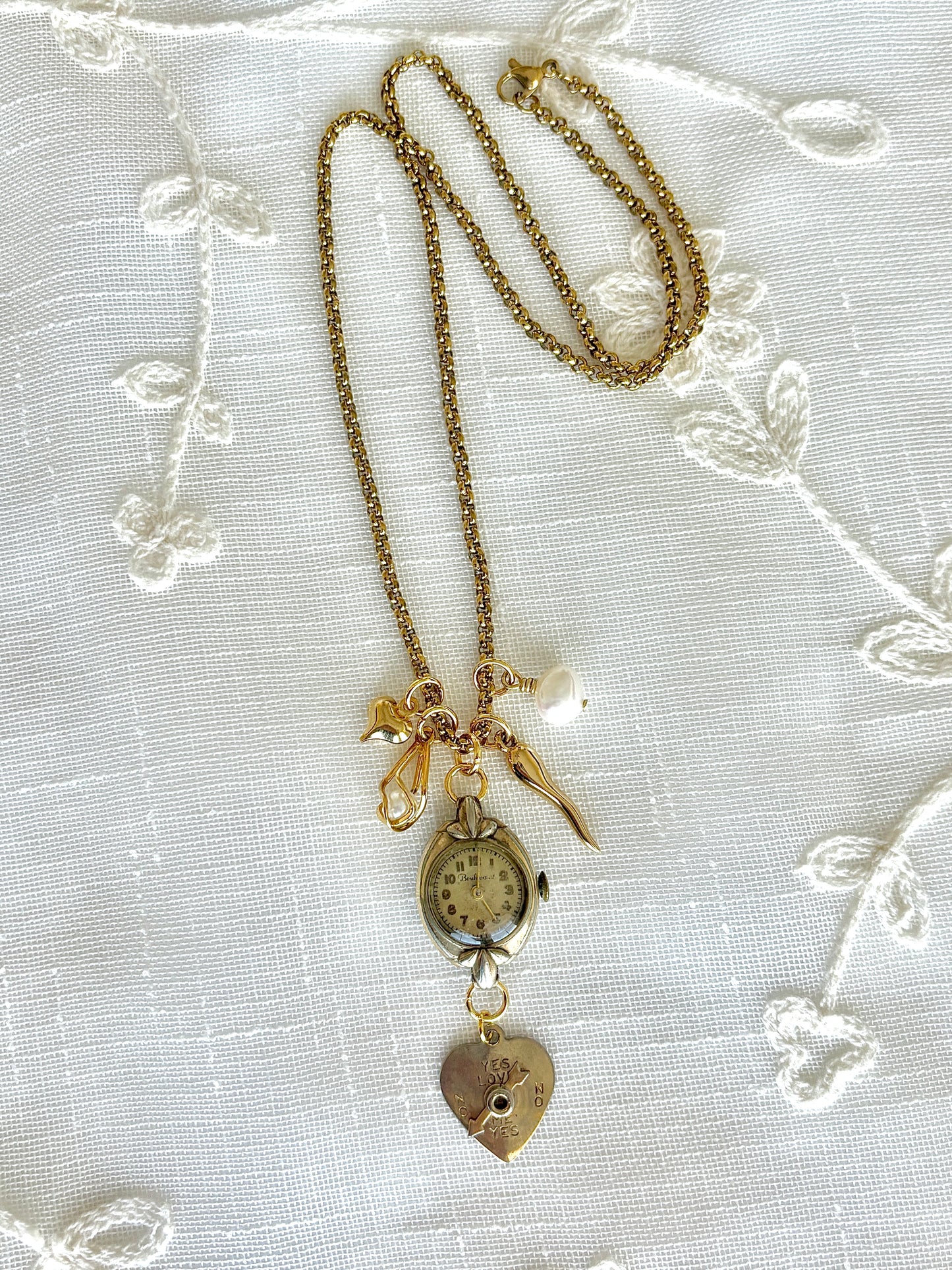 Gold Boulevard - Watch Charm Necklace