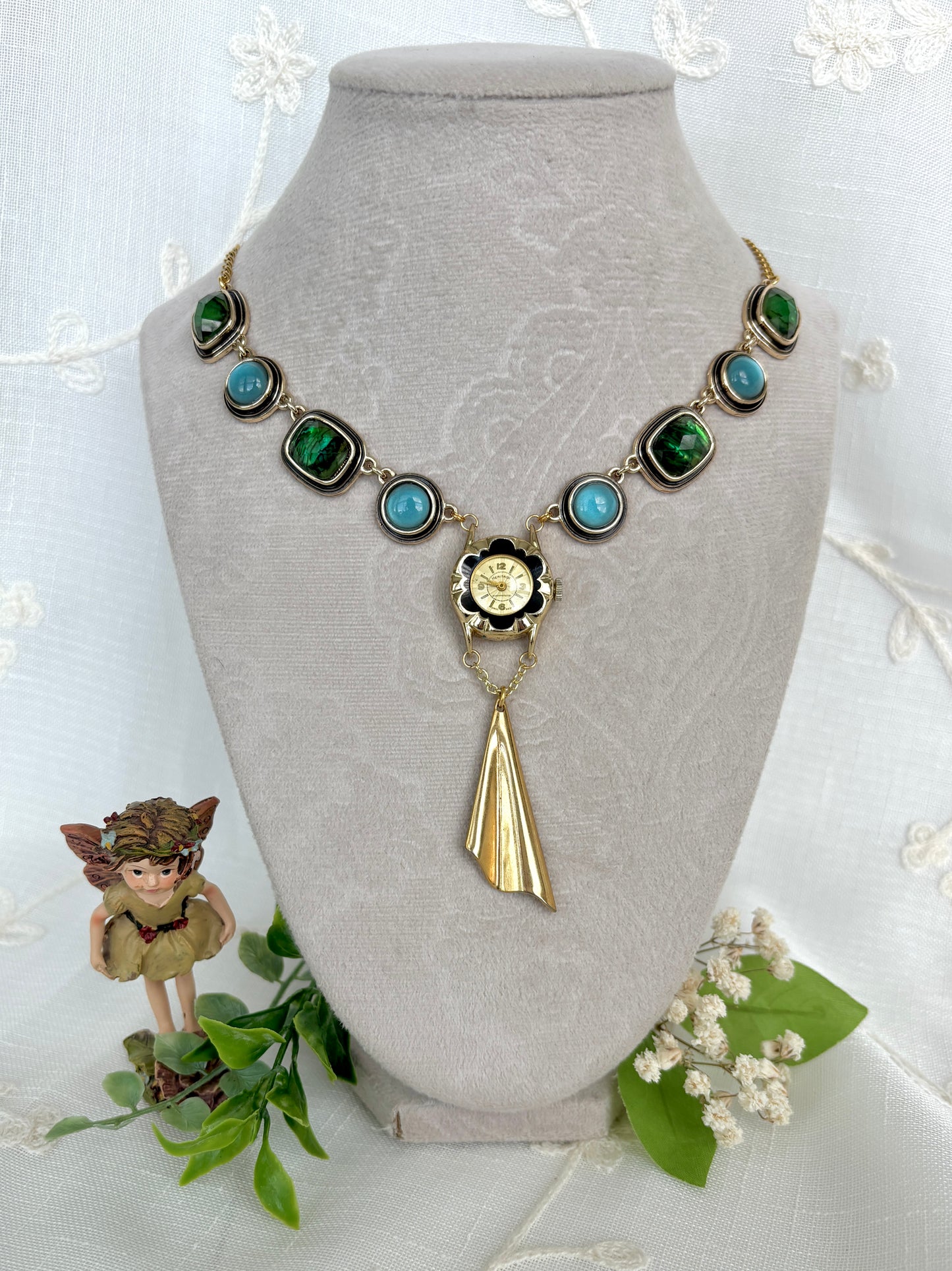 "Jewel The Day" Watch Necklace