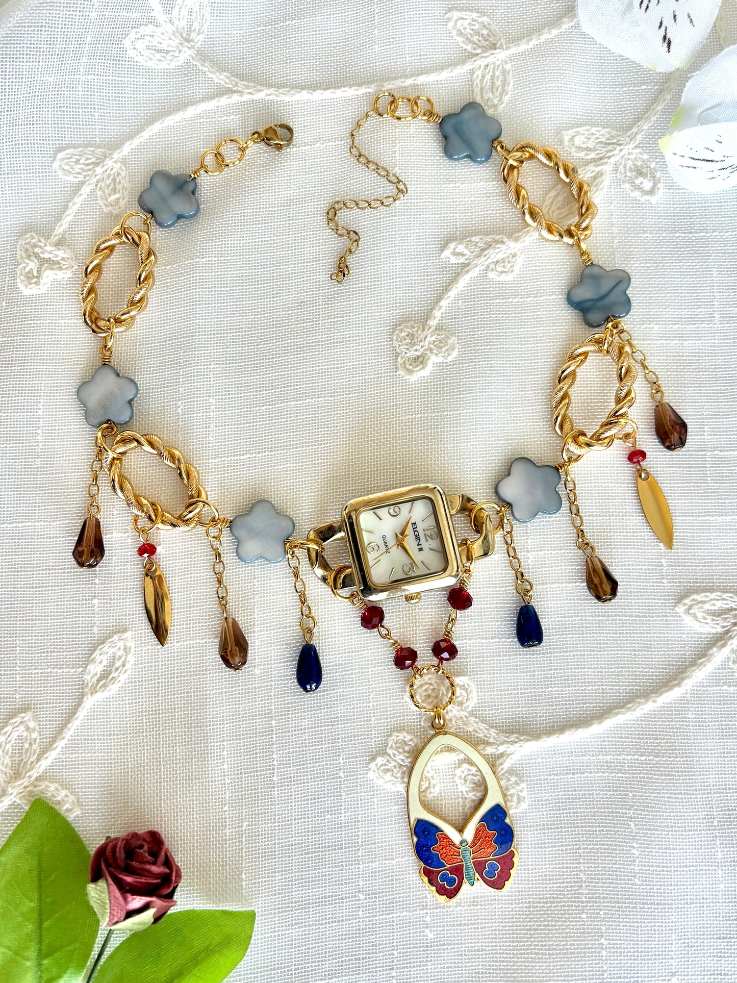 “From The Flowers” Watch Necklace