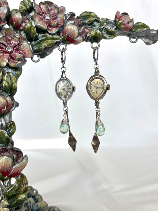 "No Time To Cry" Watch Earrings