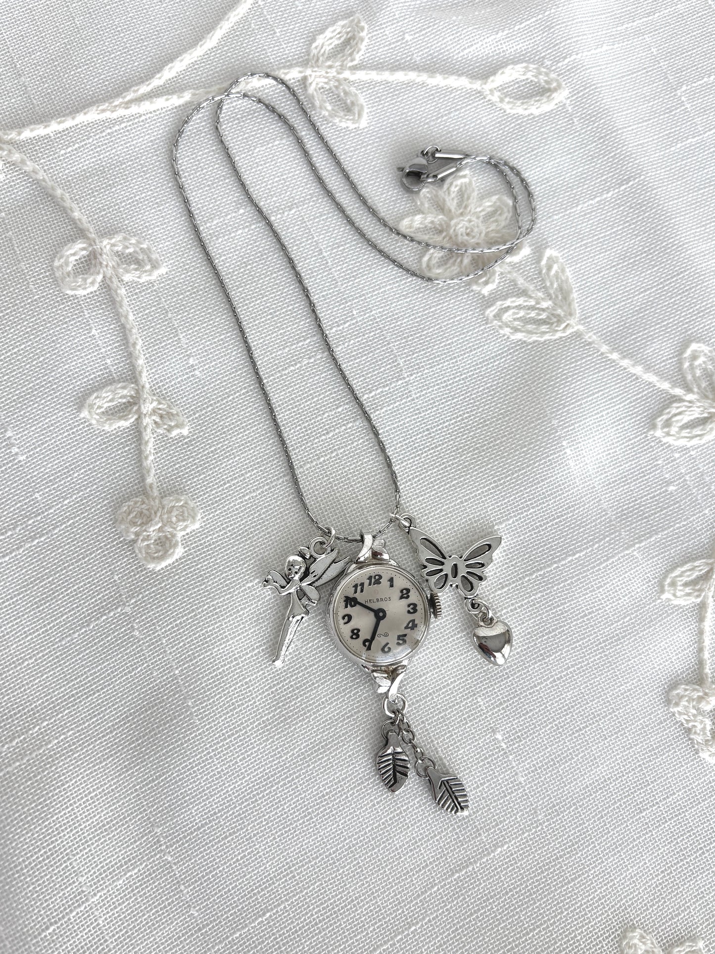 Silver Helbros - Watch Charm Necklace