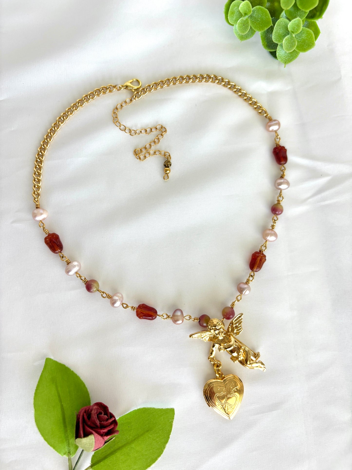 “Angels Arose” Brooch Locket Necklace